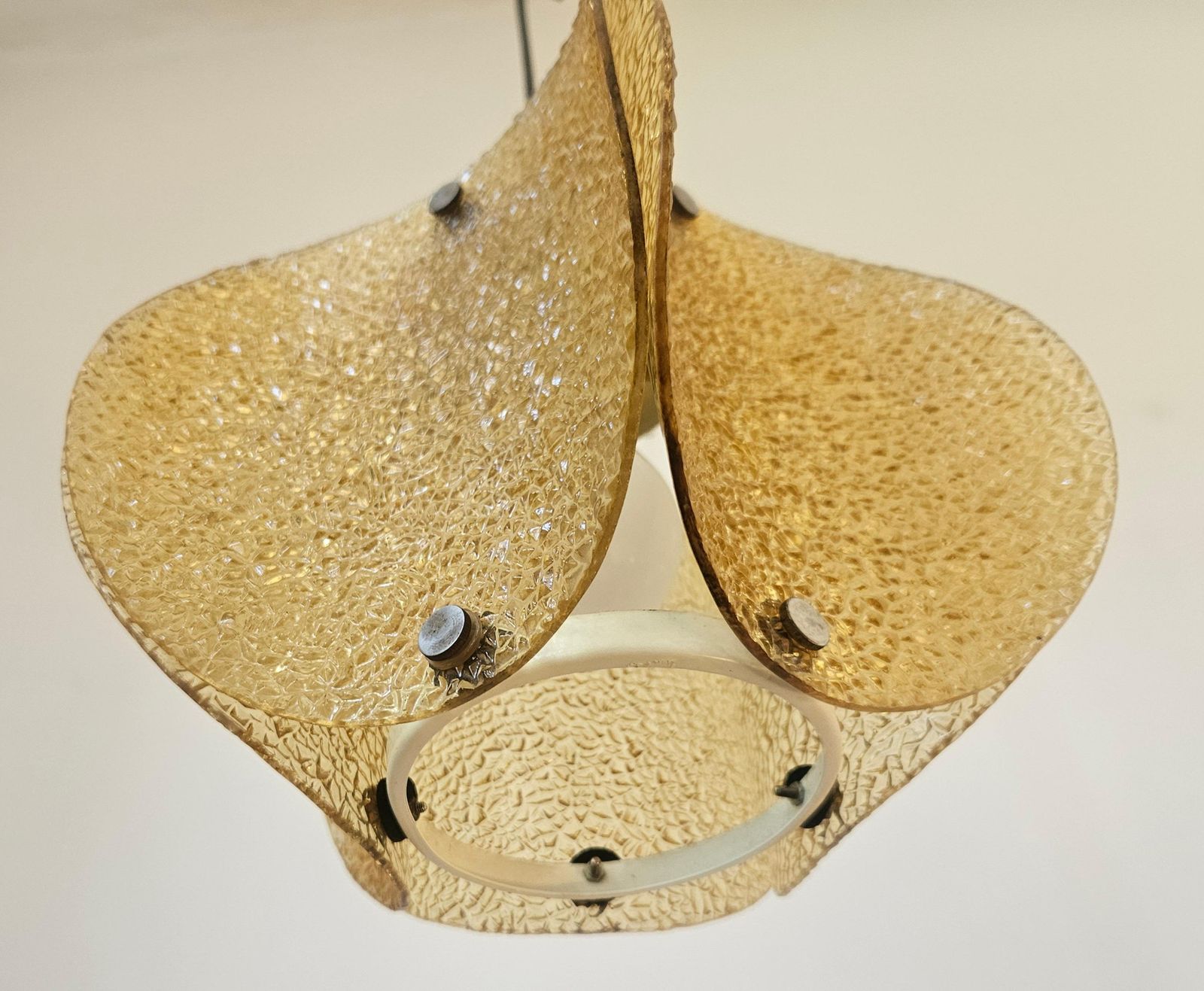 Very Rare Midcentury Glass Pendant, Germany, 1960s photo Lighting