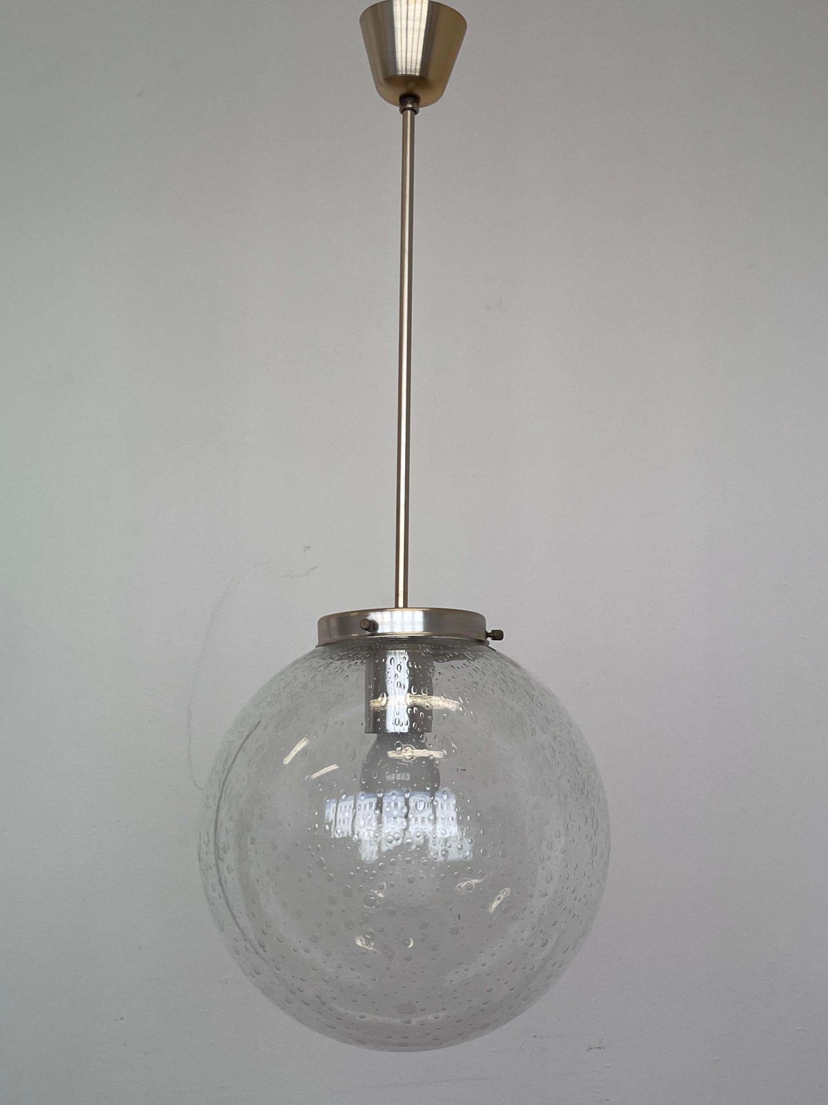 Pair Of Design Mid Century Art Glass Pendants   Czechoslovakia, 1970s photo vinterior