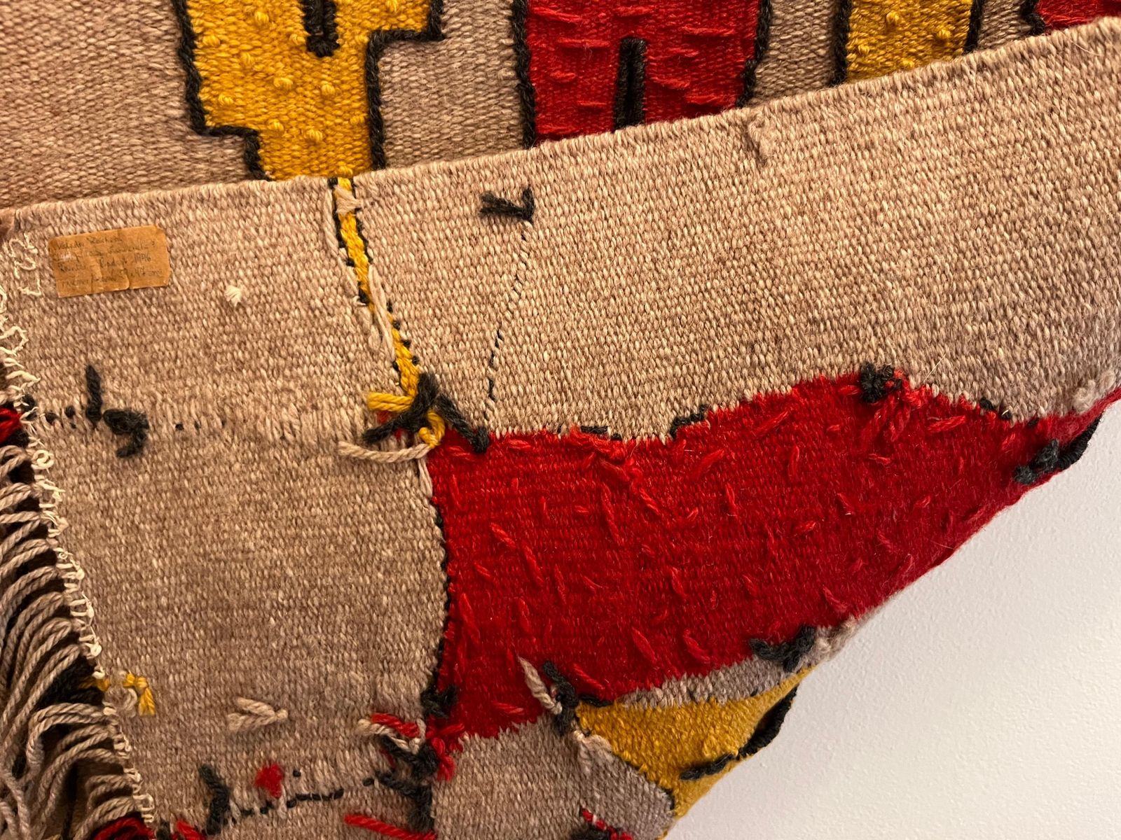 1970s Abstract Design Hand Made Wool Tapestry By Milada Zachova   Czechoslovakia photo 419.0