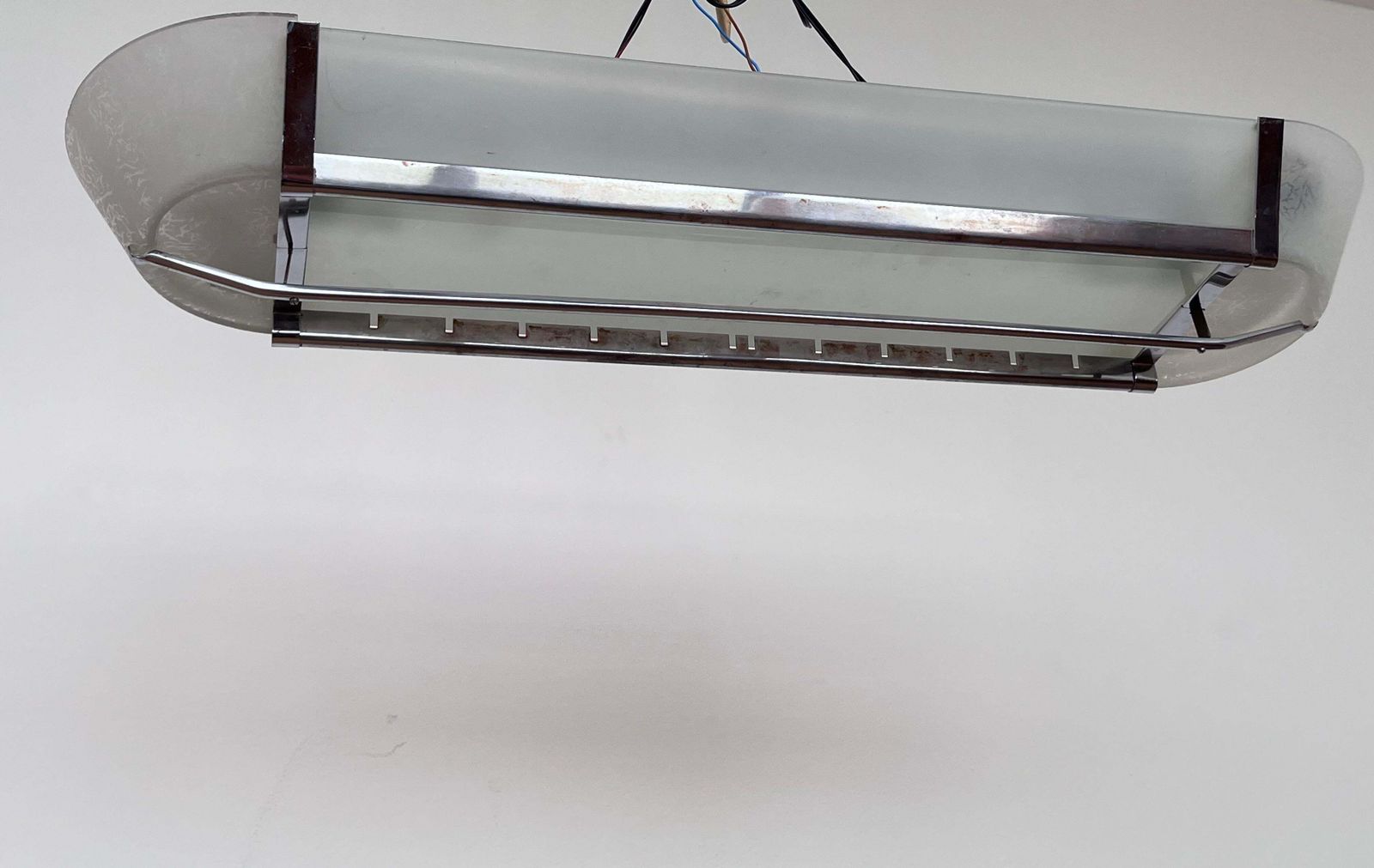 XXL Design Chrome Bauhaus Hanglamp | ca. jaren 1940 / Tsjecho-Slowakije photo vinterior