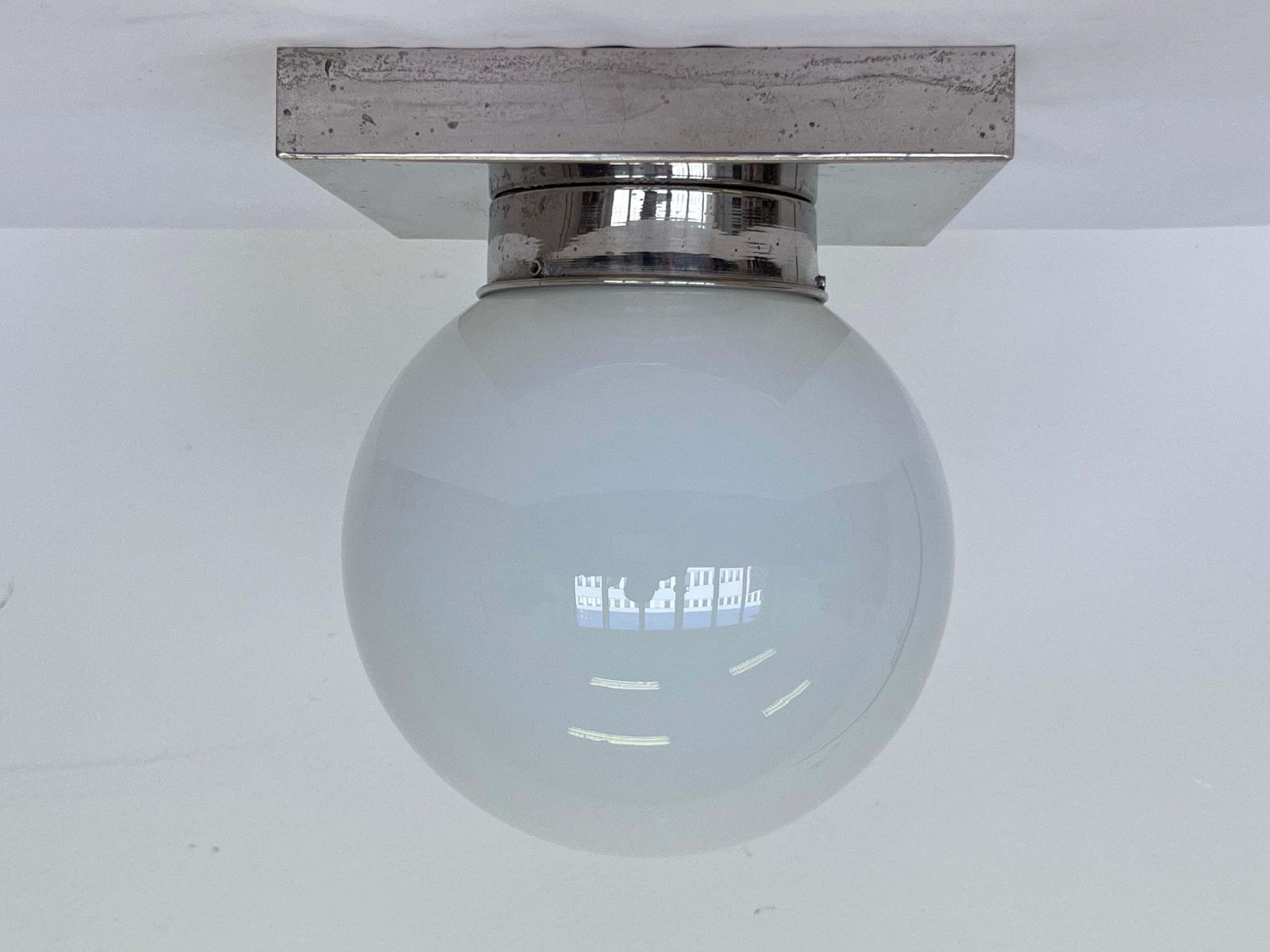 Paar Design Chroom en Glas Bauhaus Plafondlampen / Plafonnières, jaren 1930 photo buy