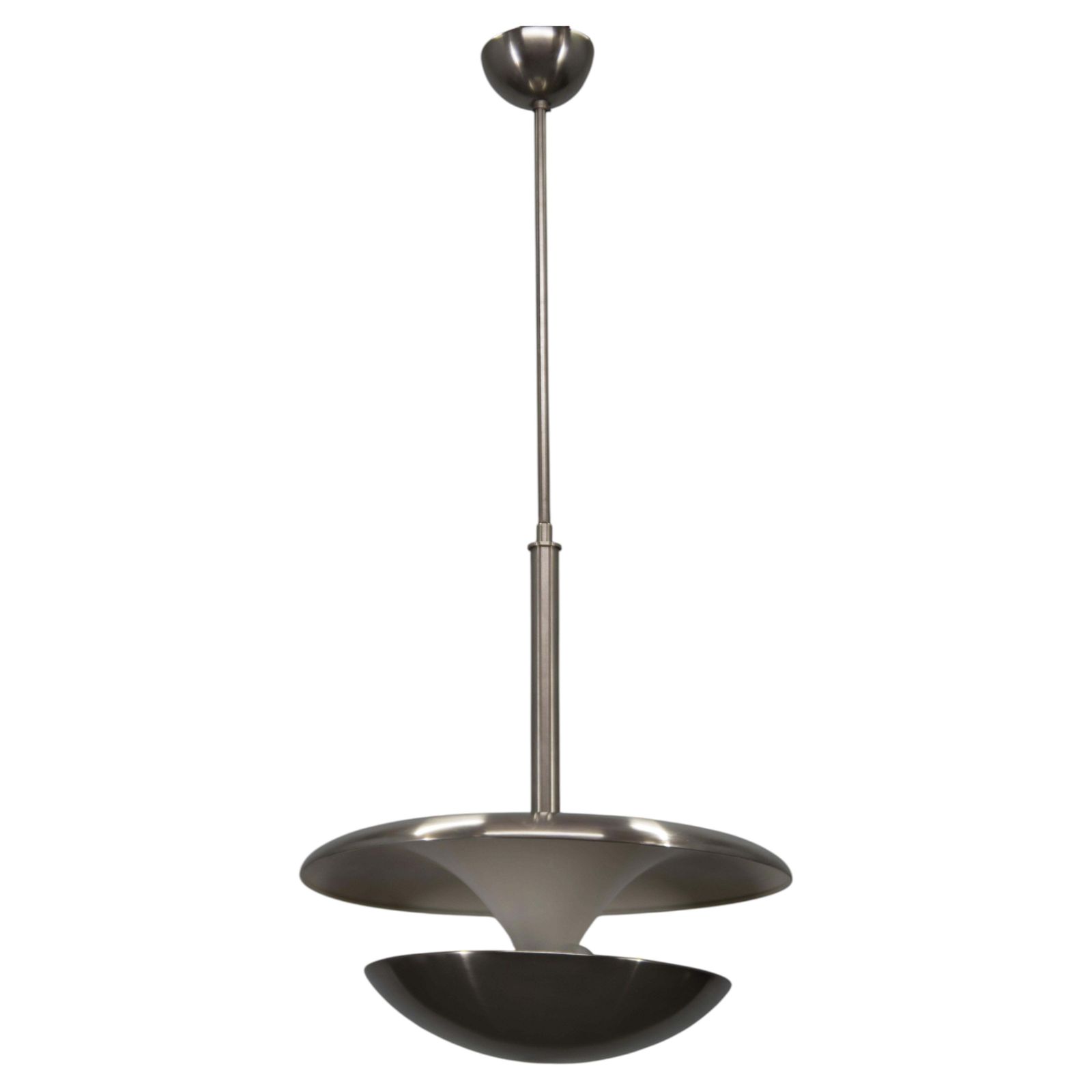 Bauhaus Nickel Chandelier By Franta Anyz For Ias, 1920s