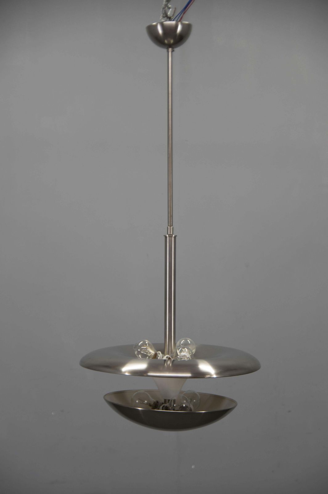 Bauhaus Nickel Chandelier By Franta Anyz For Ias, 1920s photo vinterior