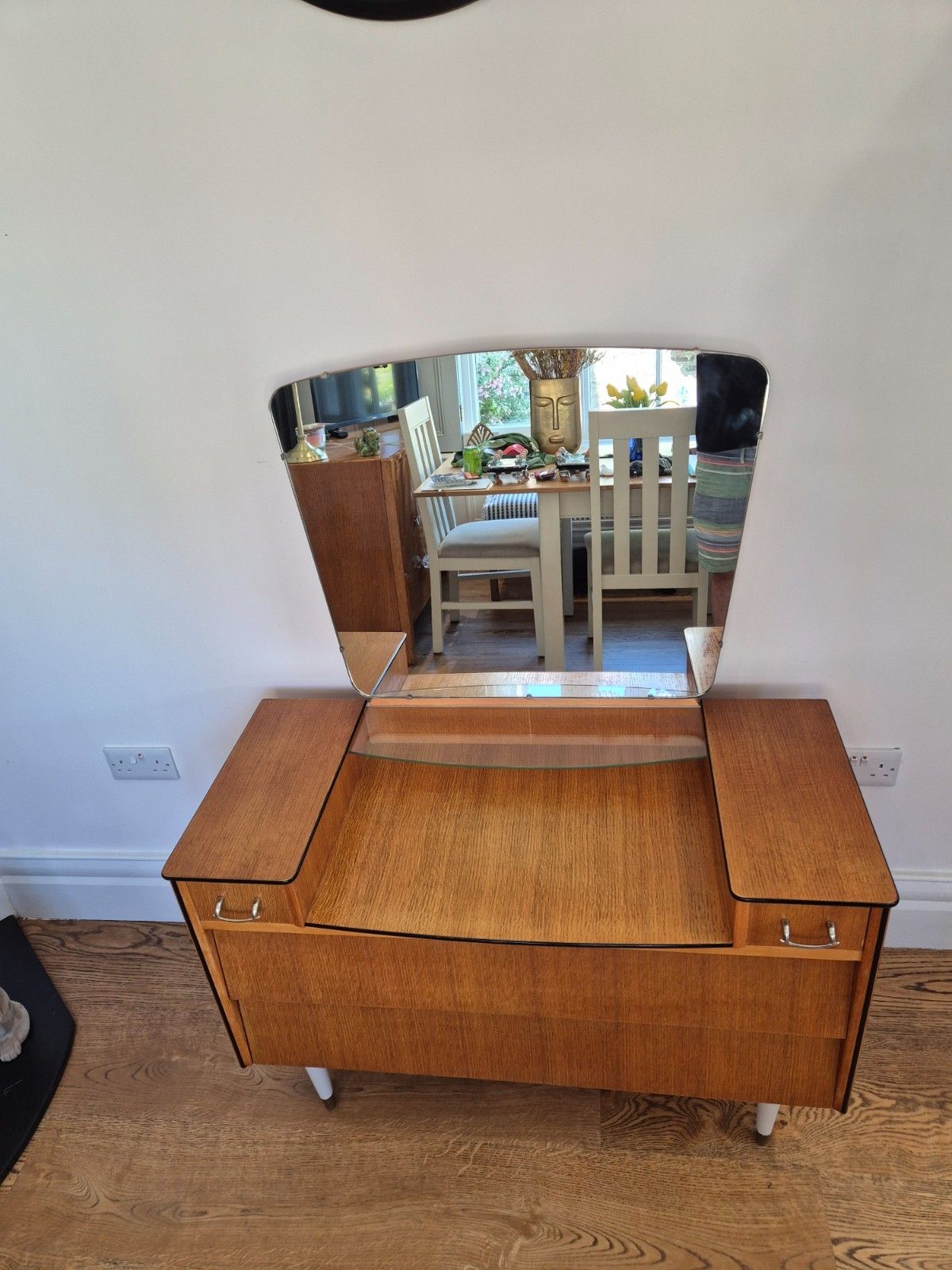 Avalon Yatton Mid Century Teak Dressing Table & Mirror Fully Restored photo 395.0