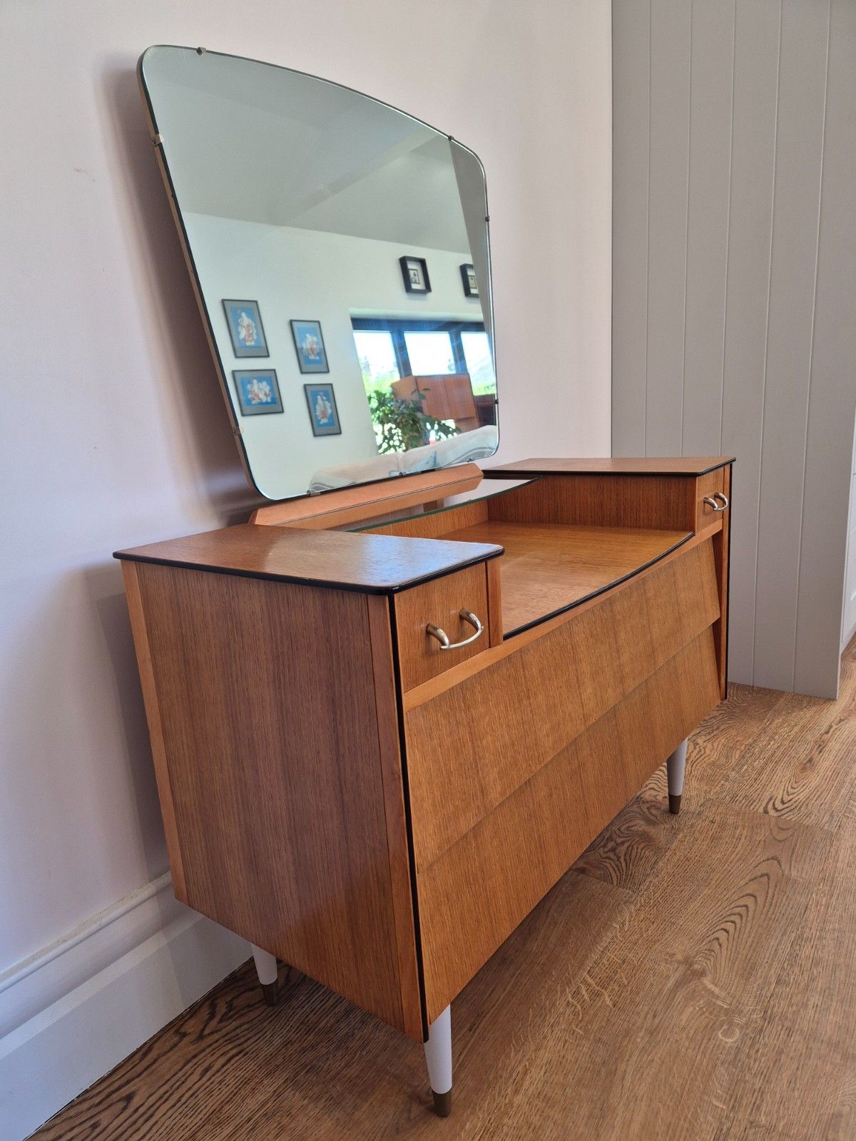Avalon Yatton Mid Century Teak Dressing Table & Mirror Fully Restored photo buy