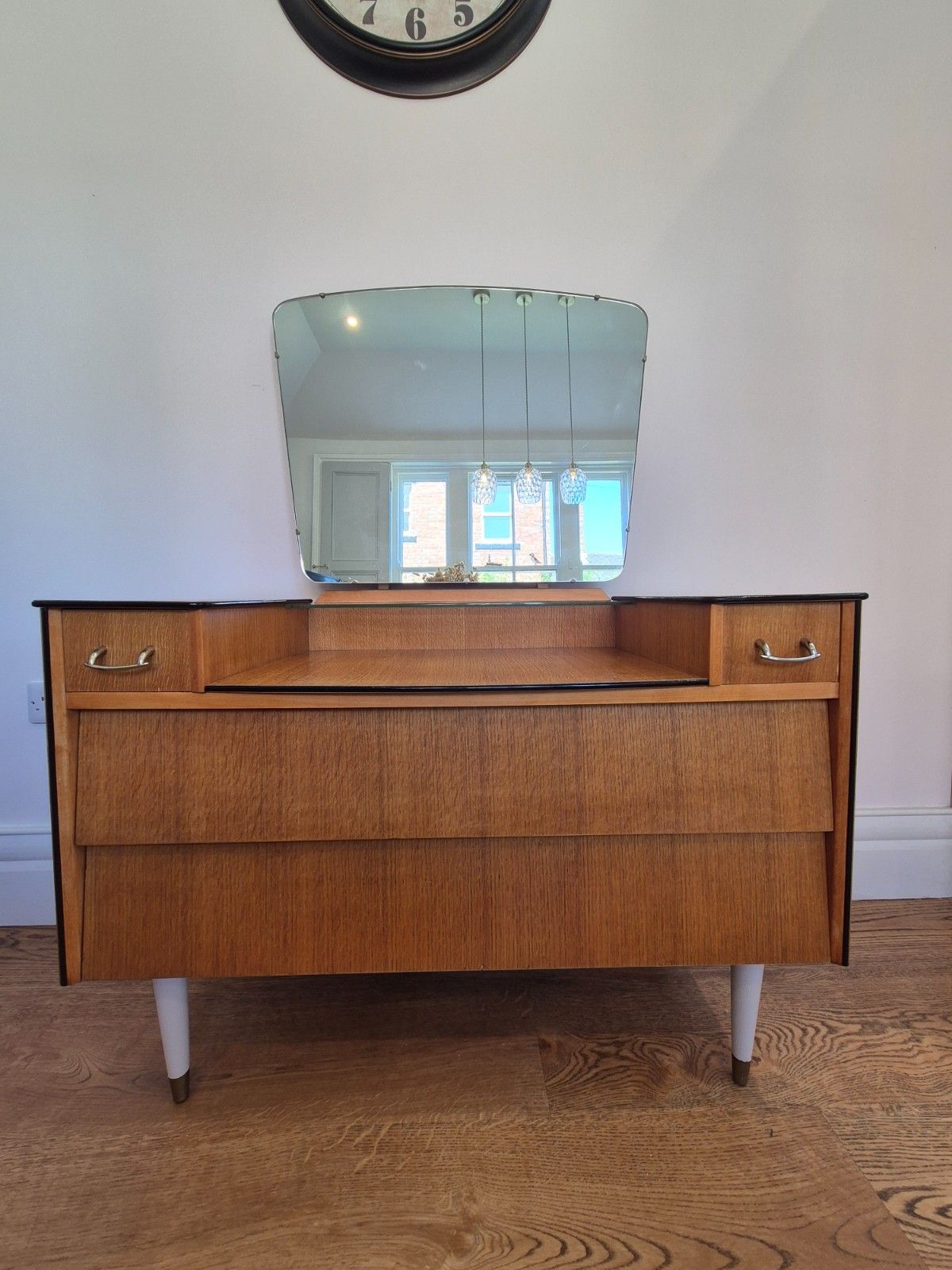 Avalon Yatton Mid Century Teak Dressing Table & Mirror Fully Restored photo vintage