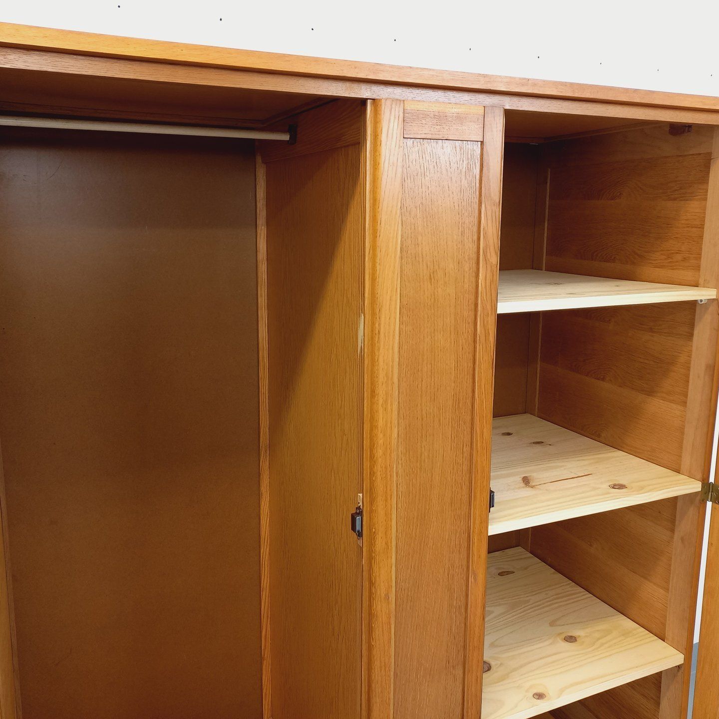 1178.0 Oak Wardrobe With Two Doors 4, 1960s photo