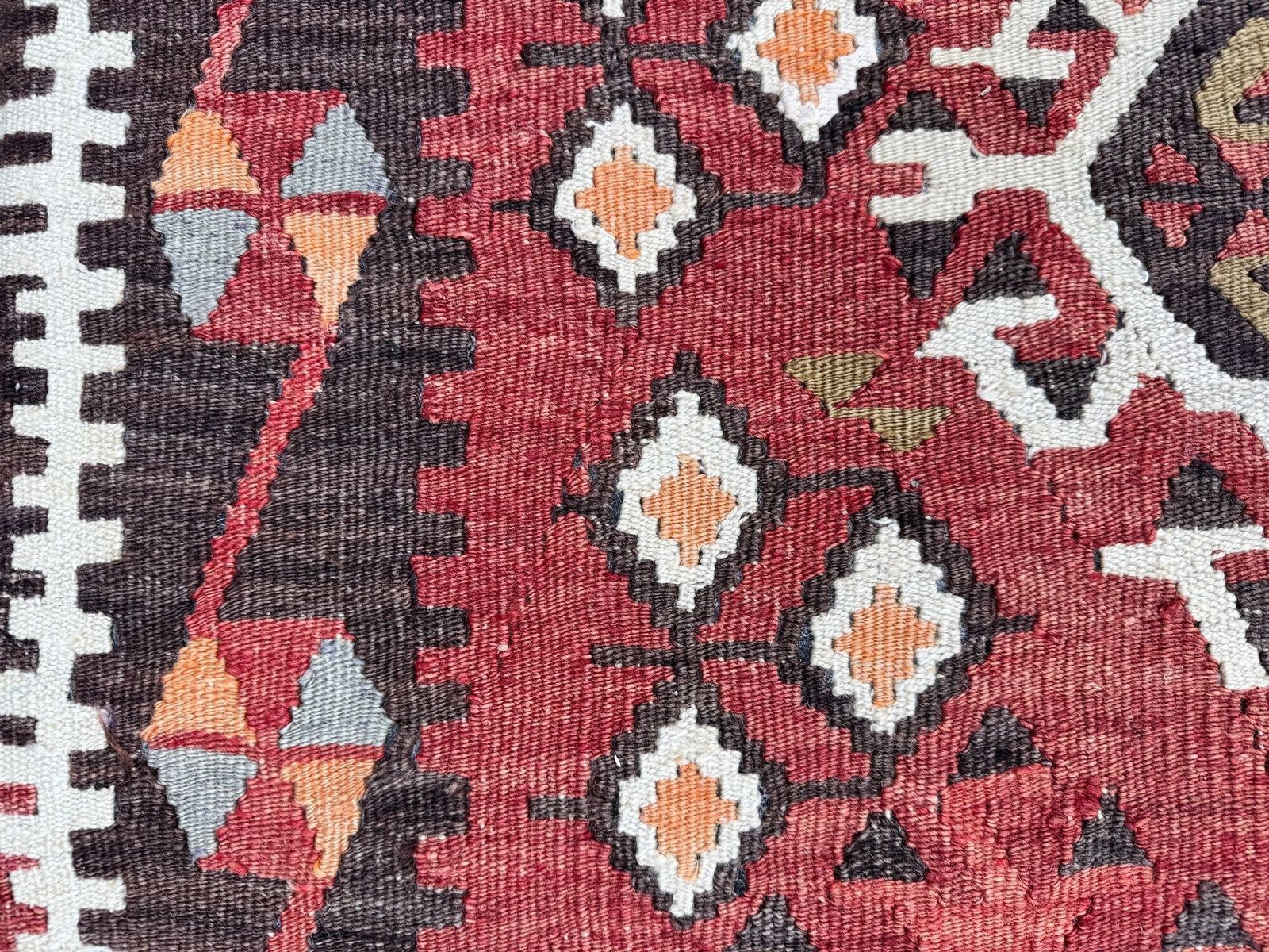 390.0 Kilim Covered Stool 0.53m X 0.37m X H0.37m photo