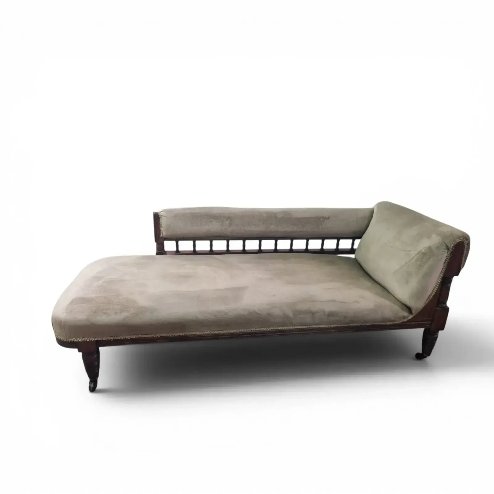 Victorian Style Chaise Longue Button Back Daybed Lounge Chair Sofa Settee photo for sale