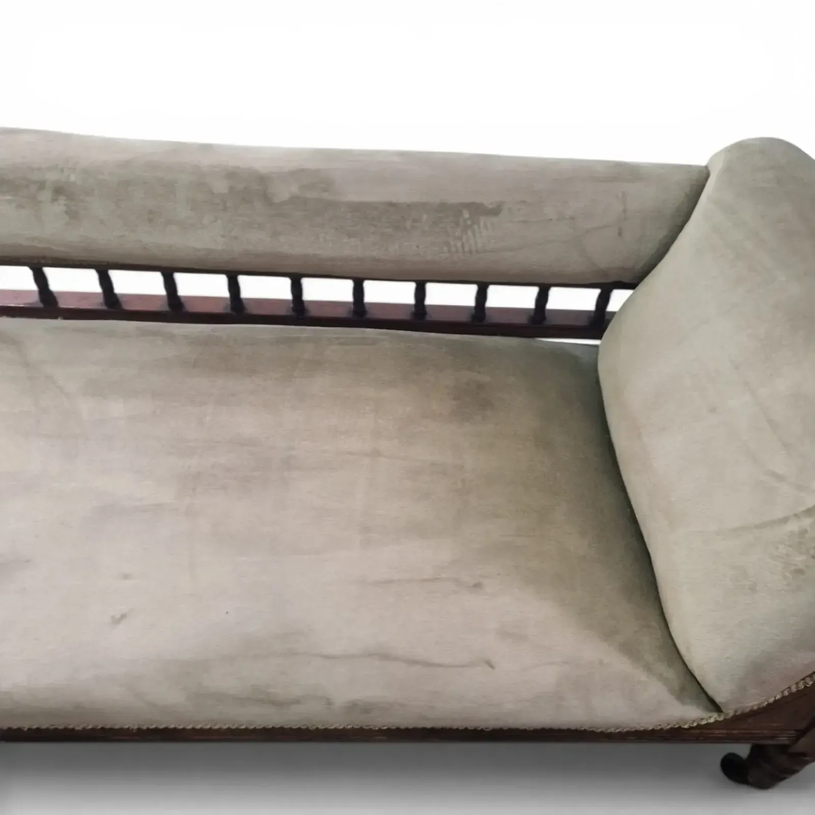 Victorian Style Chaise Longue Button Back Daybed Lounge Chair Sofa Settee photo vintage