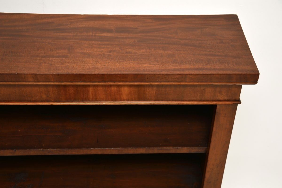 Antique Victorian Mahogany Open Bookcase photo vintage