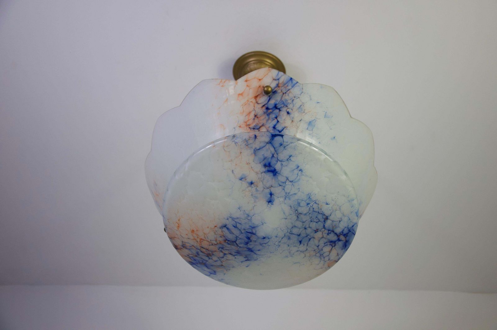 Art Deco Glass Pedant Lamp, 1930s, Germany photo buy