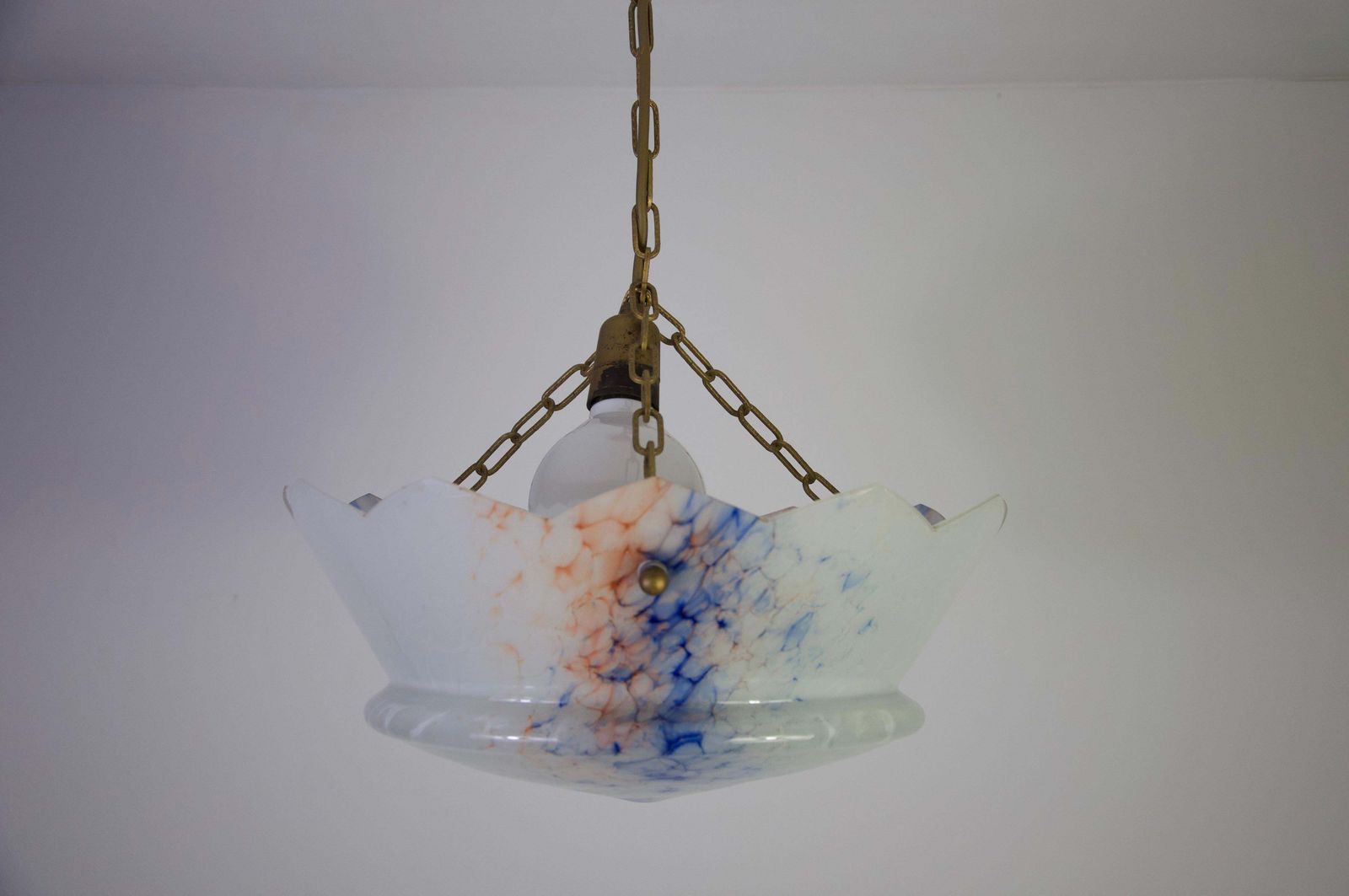 photo furniture Art Deco Glass Pedant Lamp, 1930s, Germany