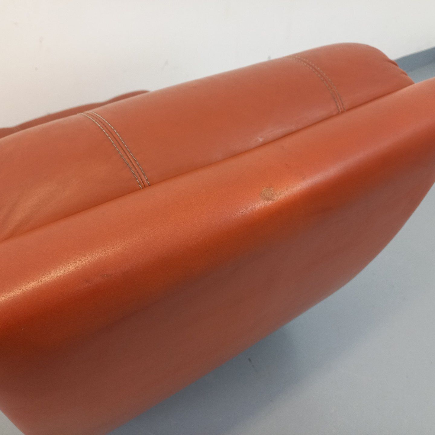 photo buy Roche Bobois stijl chaise longue in verchroomd metaal en leer