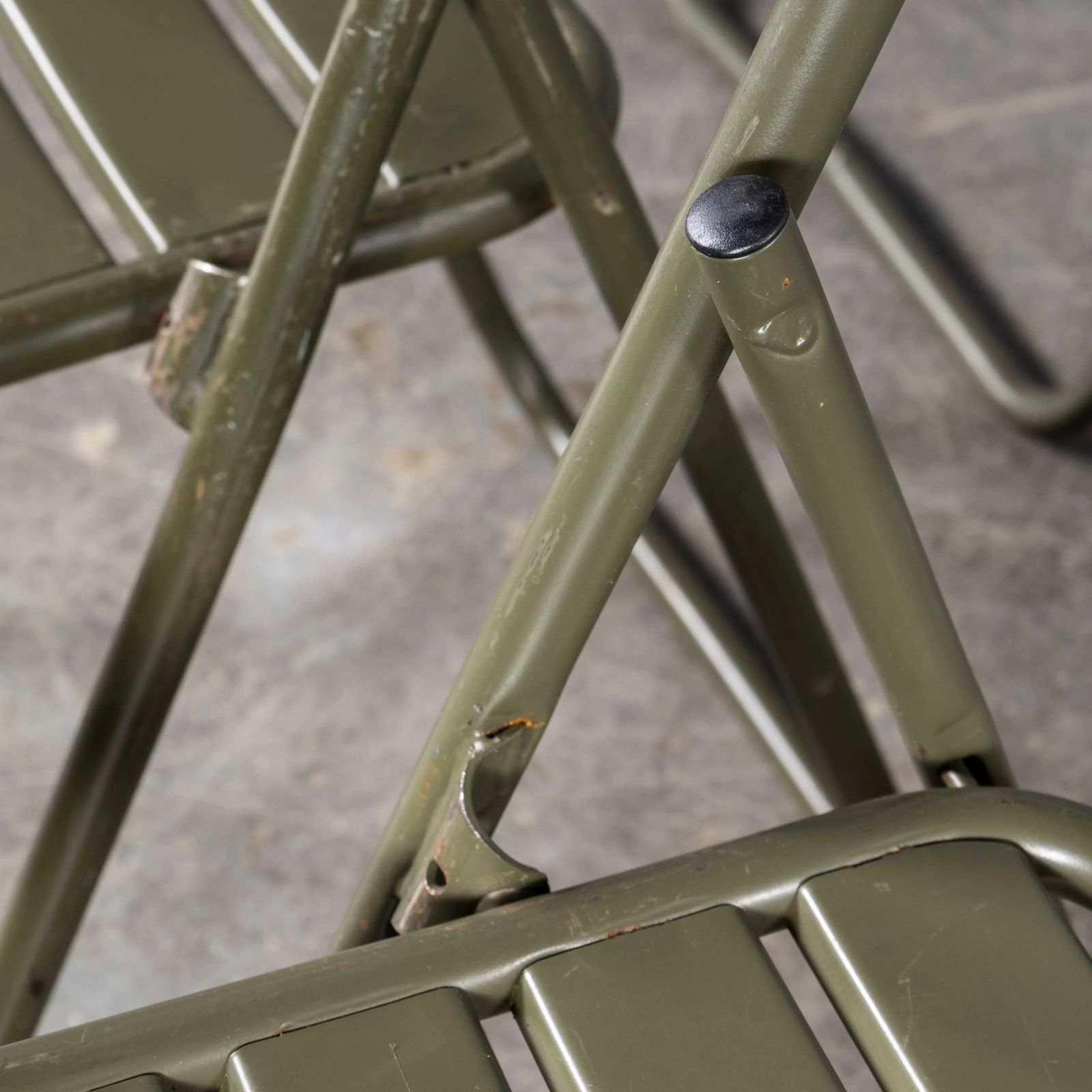photo furniture 1970’s New Old Stock Original French Army Surplus Folding Chairs
