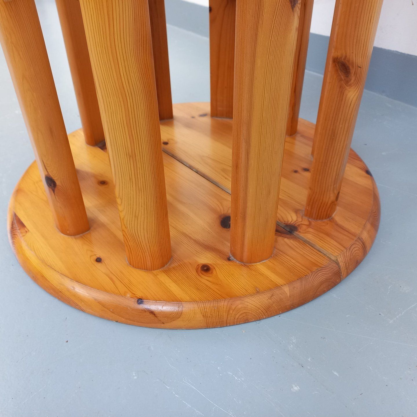 photo furniture Round Table In The Style Of Rainer Daumiller, Made Of Pine, 2