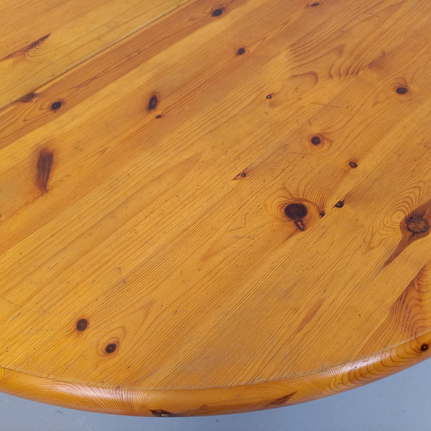 Furniture Round Table In The Style Of Rainer Daumiller, Made Of Pine, 2 photo