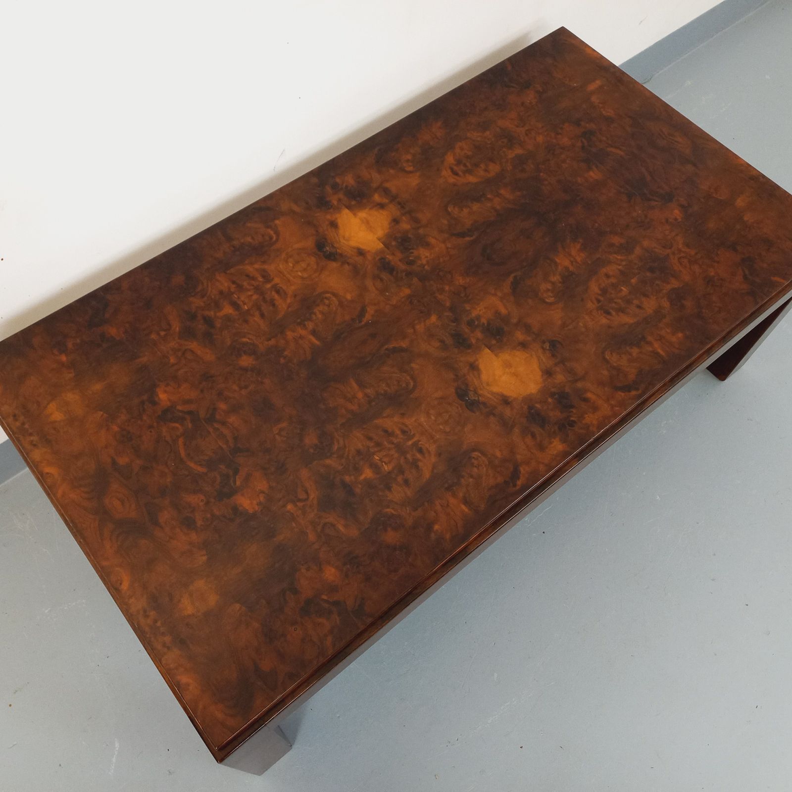 photo furniture Rectangular Coffee Table In Elm And Elm Burl