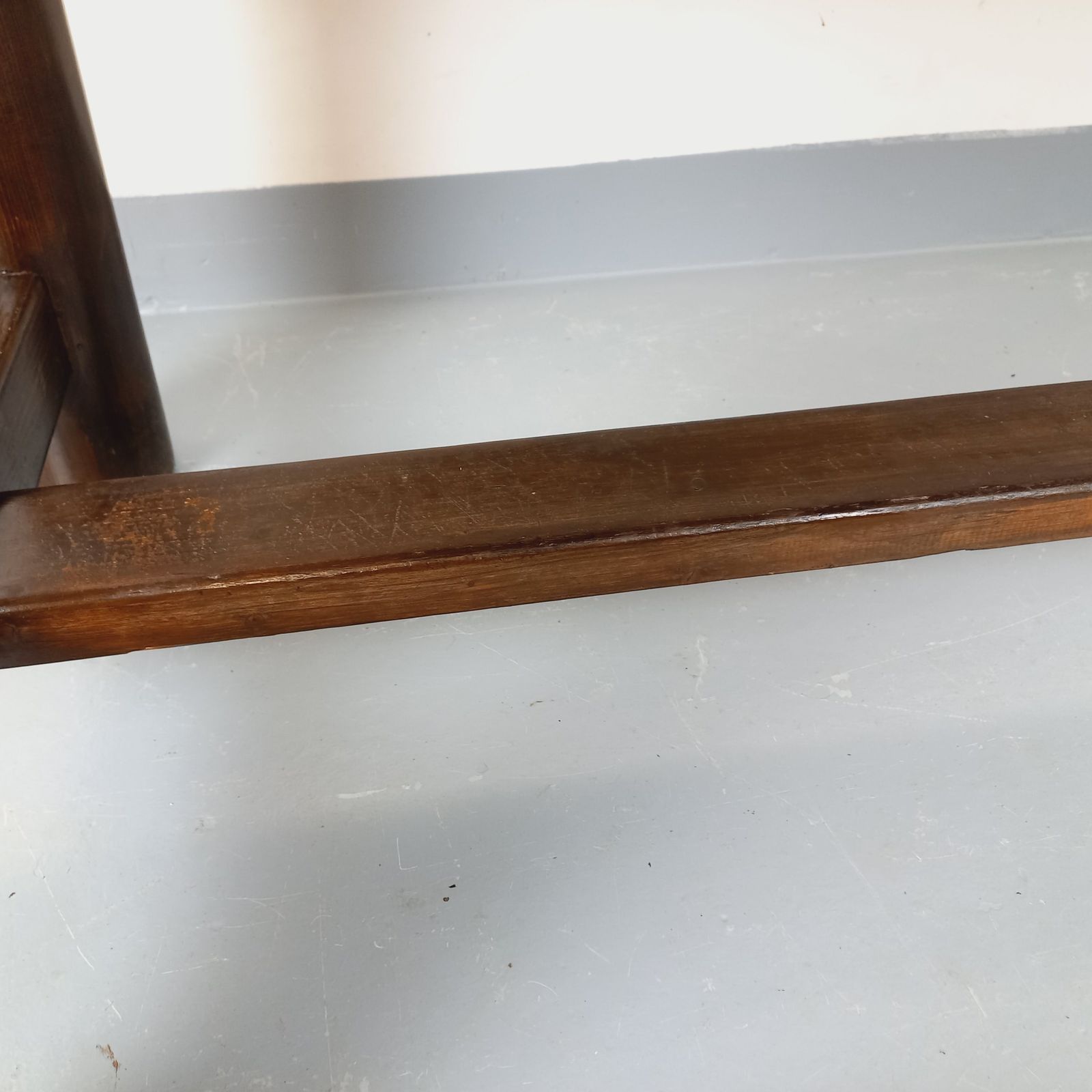 photo vinterior Georges Robert Brutalist Rectangular Table In Dark Pine