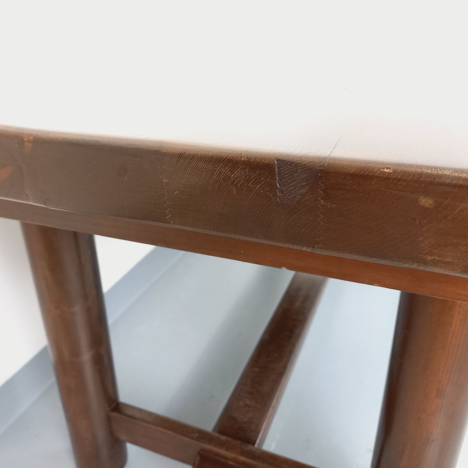 photo buy Georges Robert Brutalist Rectangular Table In Dark Pine
