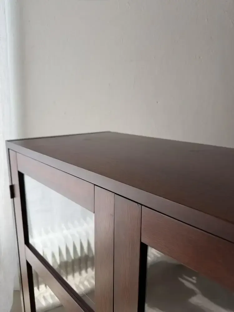 Mid-Century vitrinekast donker hout glas photo buy