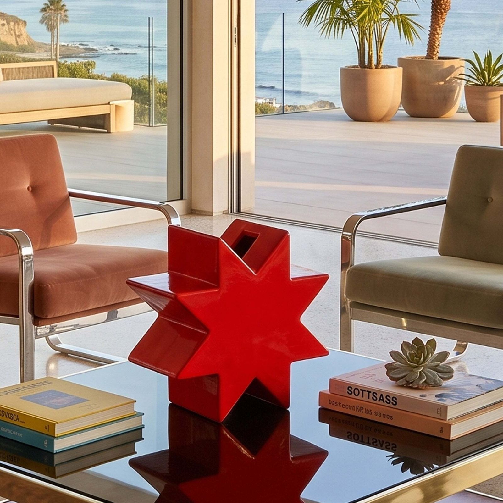 photo buy 1980s Ettore Sottsass "Hsing" Rood Geglazuurde Keramische Vaas Voor Alessio Sarri