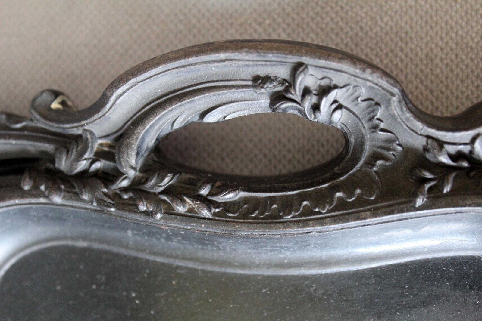 Antique Wood Tray, Compress Wood, French Napoleon Regency Style Desk Tray, Card Tray, Serving Tray, Desk Organiser, Card Tray, Vanity Tray photo 70.0