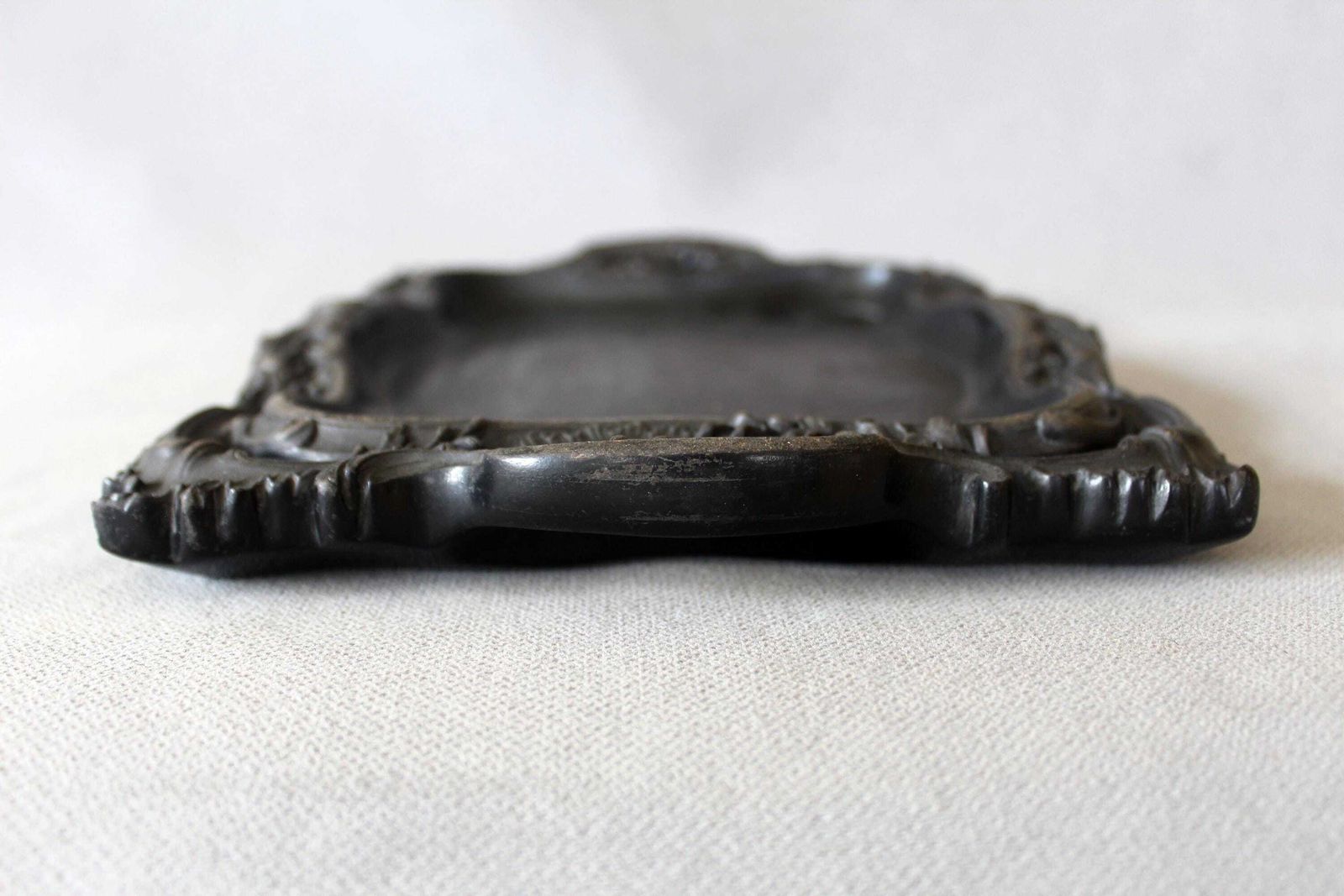 photo buy Antiek houten dienblad, geperst hout, Frans Napoleon Regency-stijl bureaubakje, kaartenbakje, dienblad, bureauorganizer, kaartenbakje, toilettafelblad
