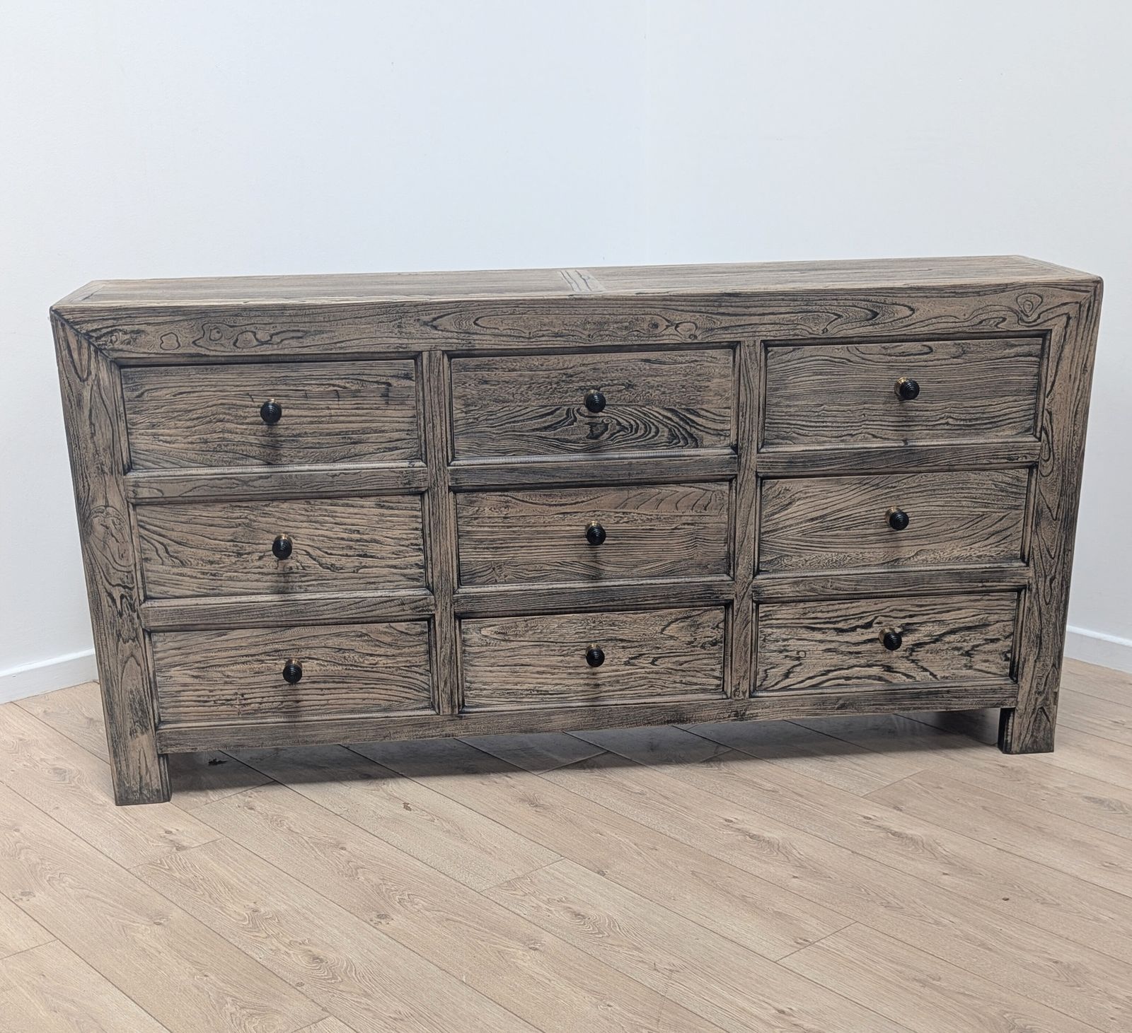 Commode rustique en bois récupéré, 9 tiroirs, livraison disponible, 0353 photo furniture