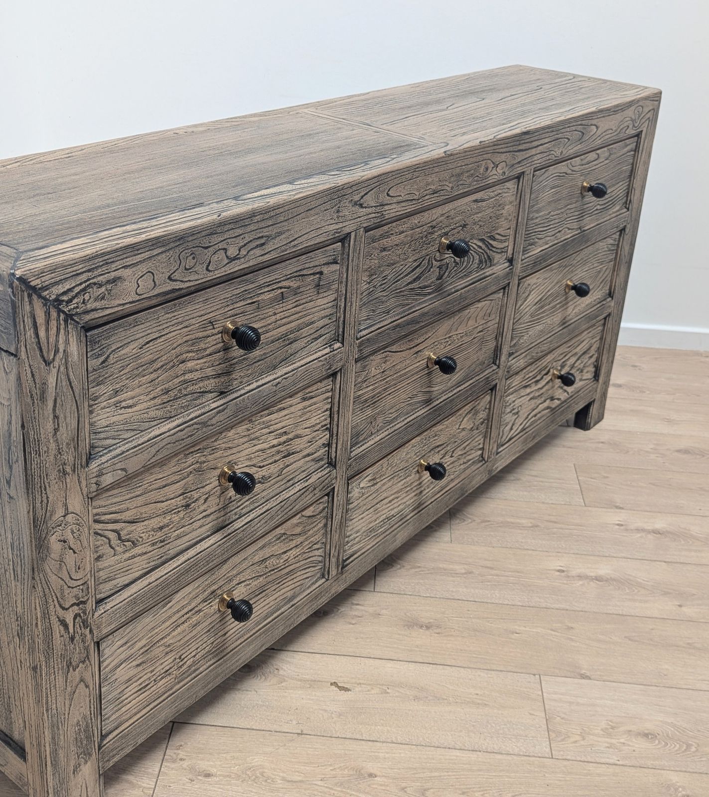 Rustic Reclaimed Bank Of 9 Drawers Delivery Available 0353 photo Furniture