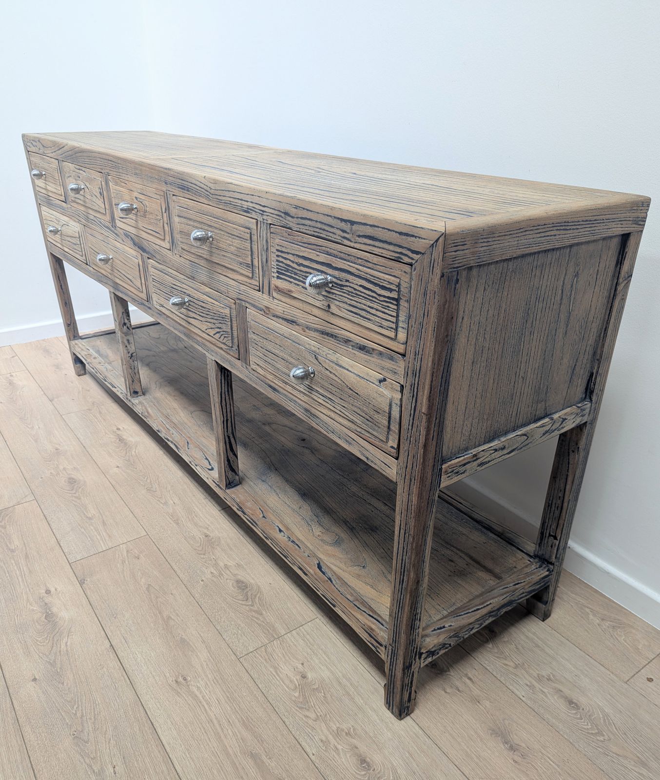 Rustic Reclaimed Bank Of 9 Drawers Sideboard Delivery Available 0354 photo buy