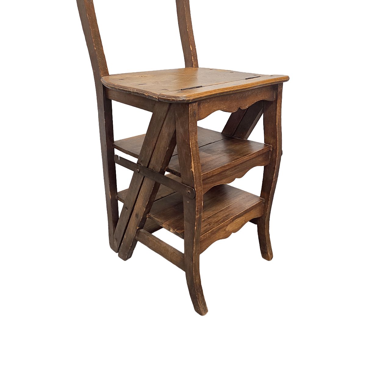 Antique French Metamorphosis Ladder Chair, Around 1900 photo for sale