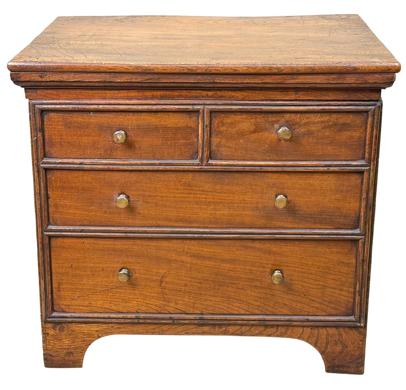 1595.0 Rare 18th Century Elm Close Stool In The Form Of A Small Georgian Bedside Chest (England, Circa 1730) photo