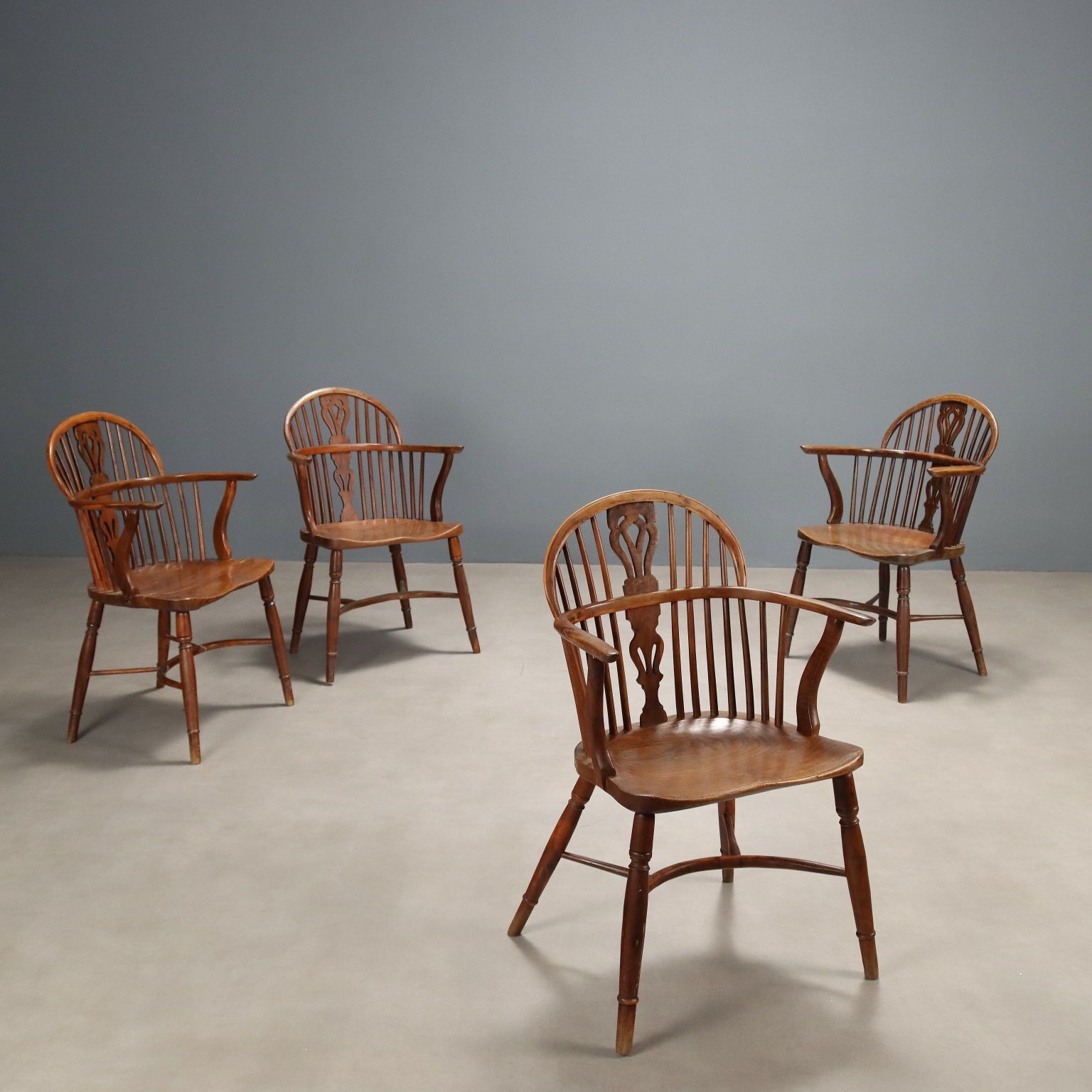 Antique Armchairs Various Woods United States Late XIX Century