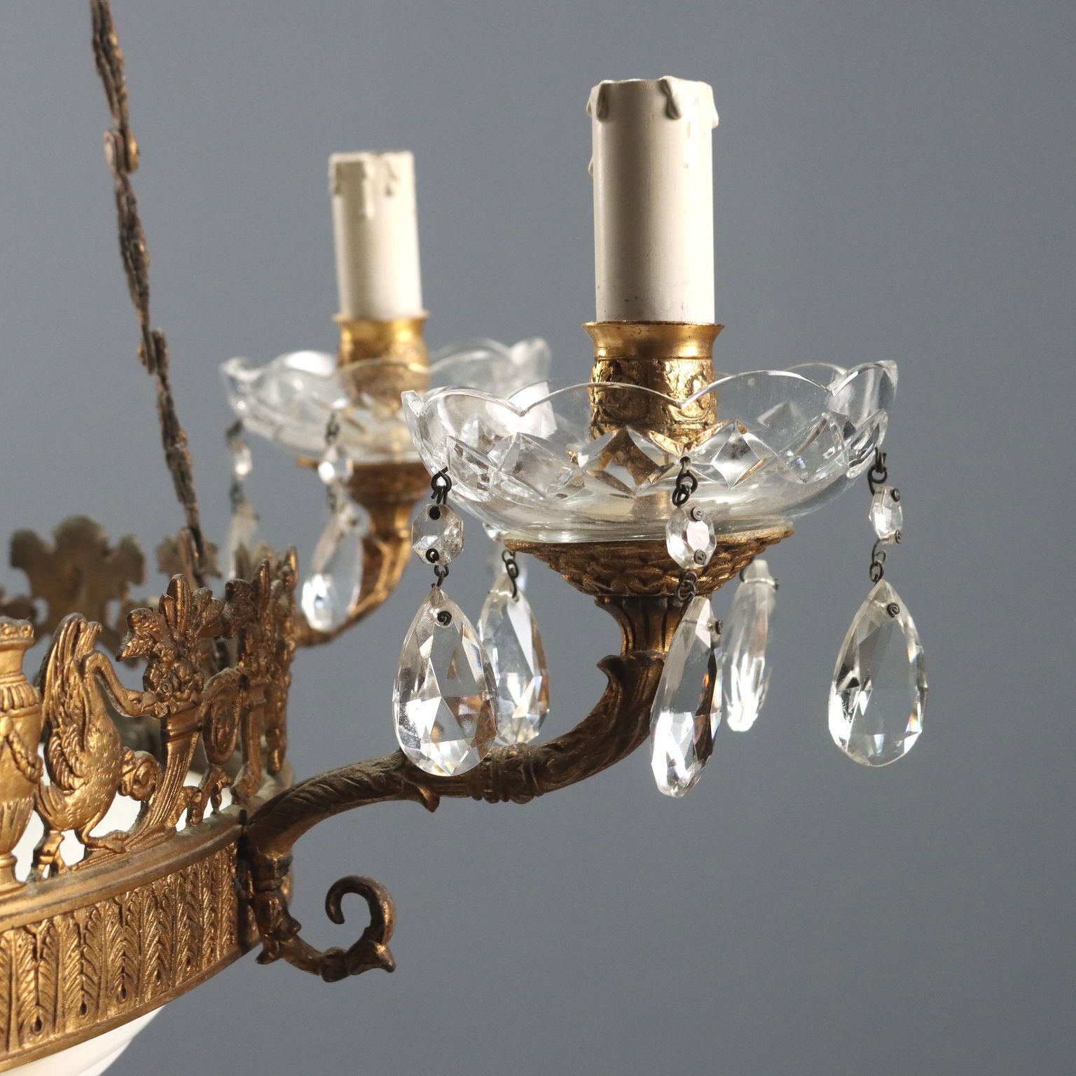 Gilt Bronze Chandelier With Neoclassical Details photo 1090.0