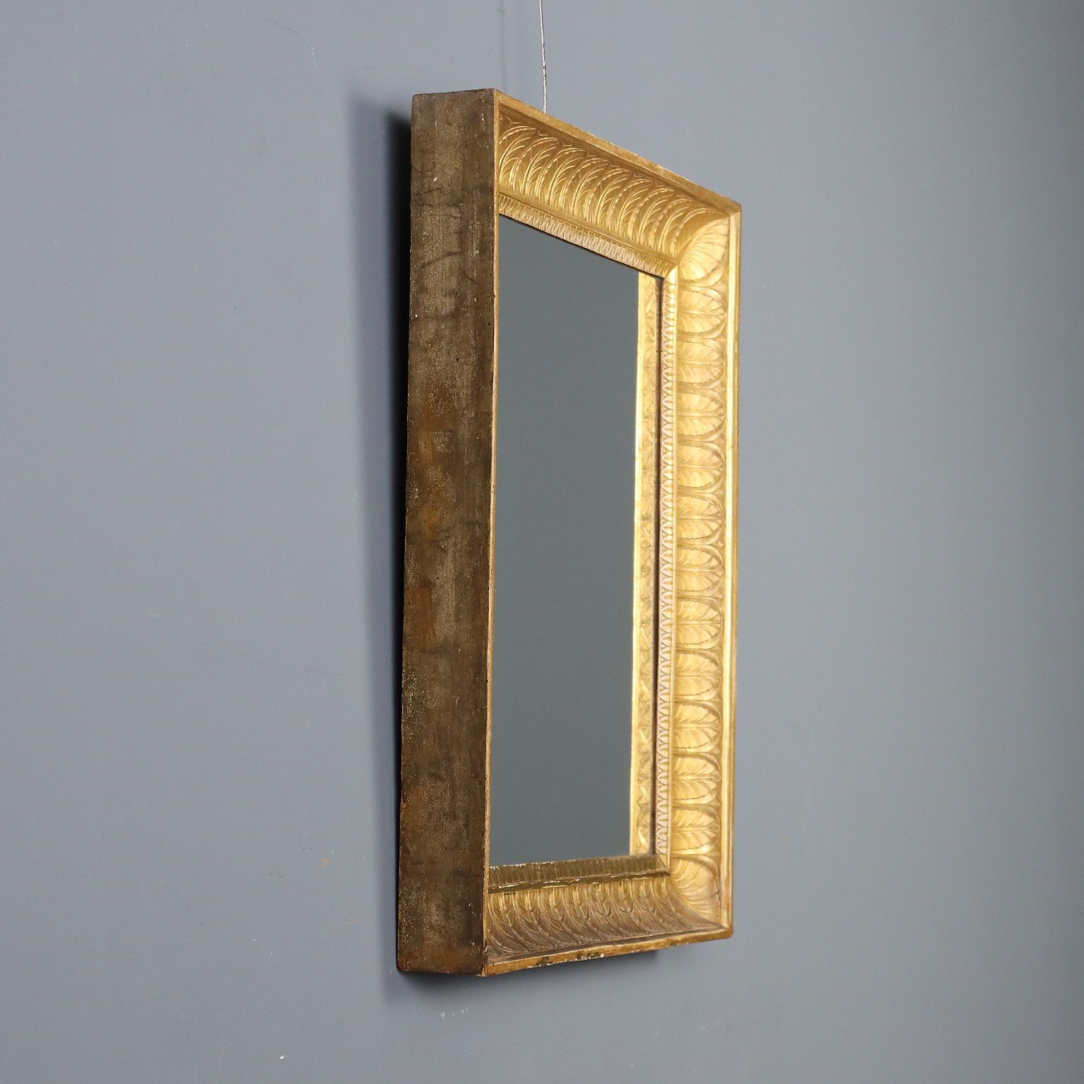 Antieke Spiegel Empire Verguld Hout Italië 19e Eeuw photo Woonaccessoires