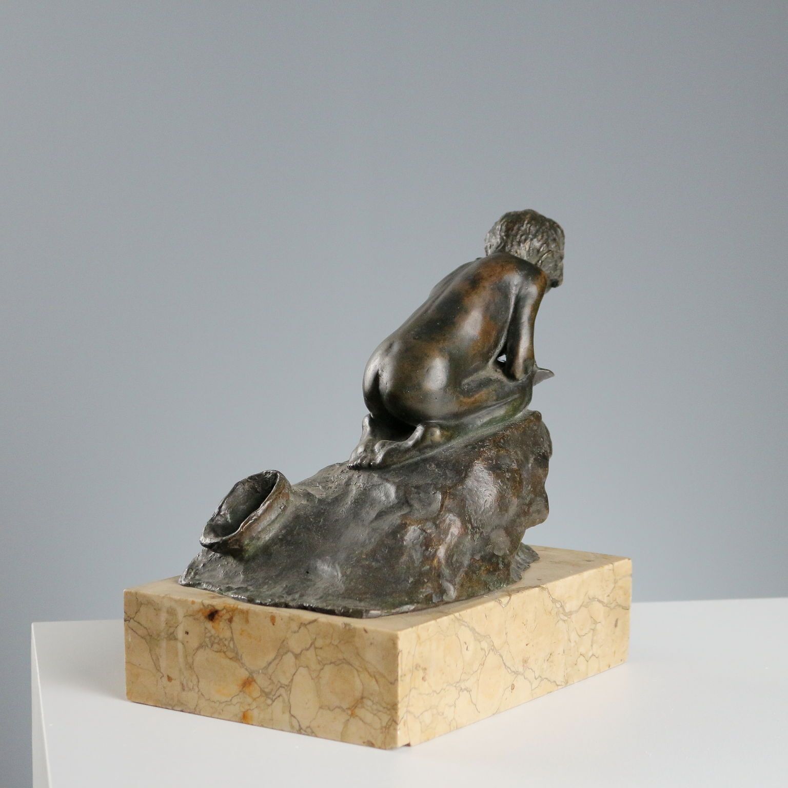 Antiek bronzen beeldje Vincenzo Gemito Visser XX eeuw photo buy