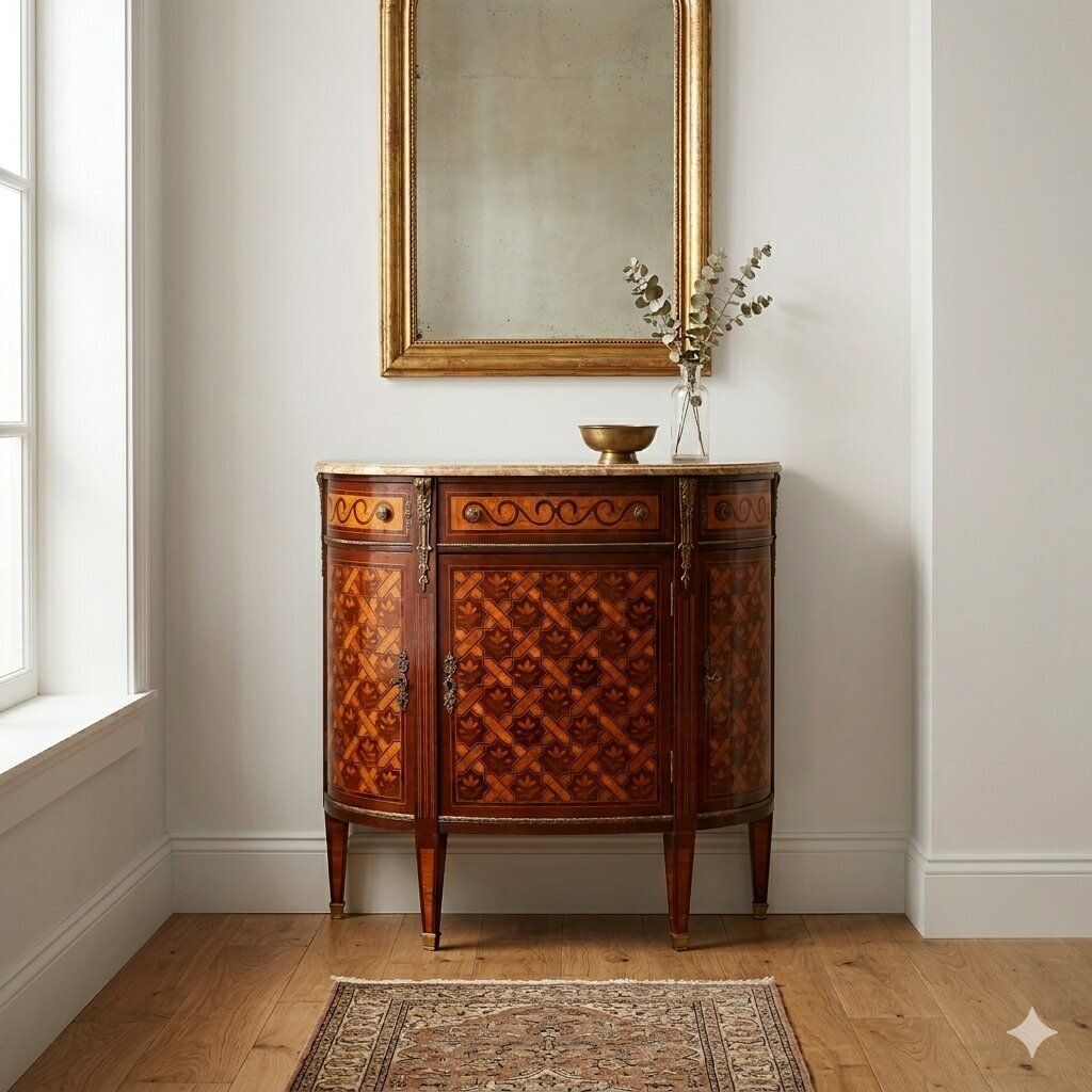 Armoire demi-lune de style néoclassique, XXe siècle photo furniture