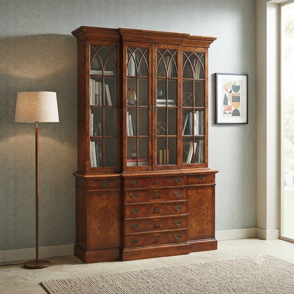 Bibliothèque d'époque en chêne, Royaume-Uni, XXe siècle photo furniture