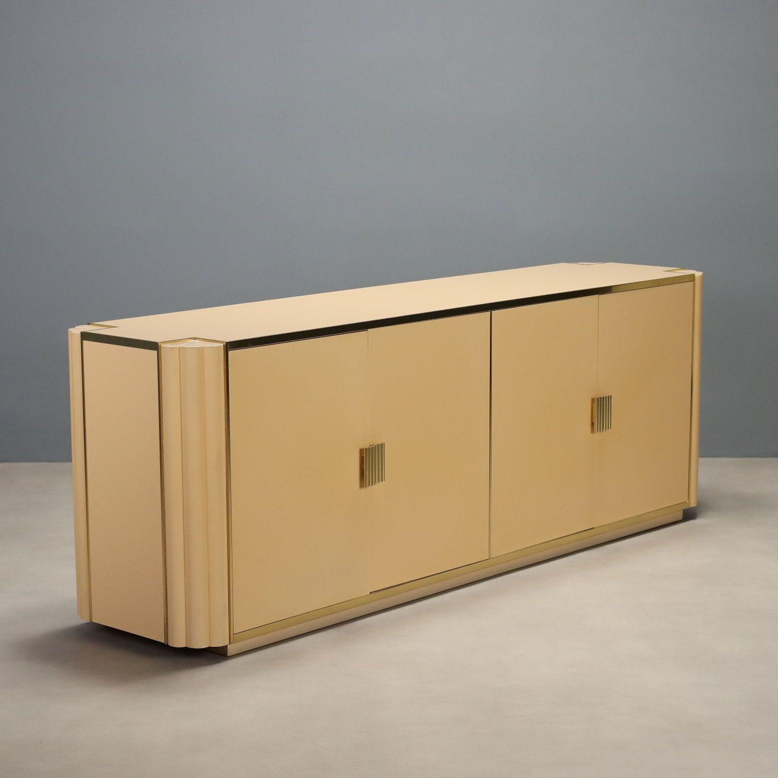 Vintage Sideboard Alain Delon For Mario Sabot Lacquered Wood 1970s