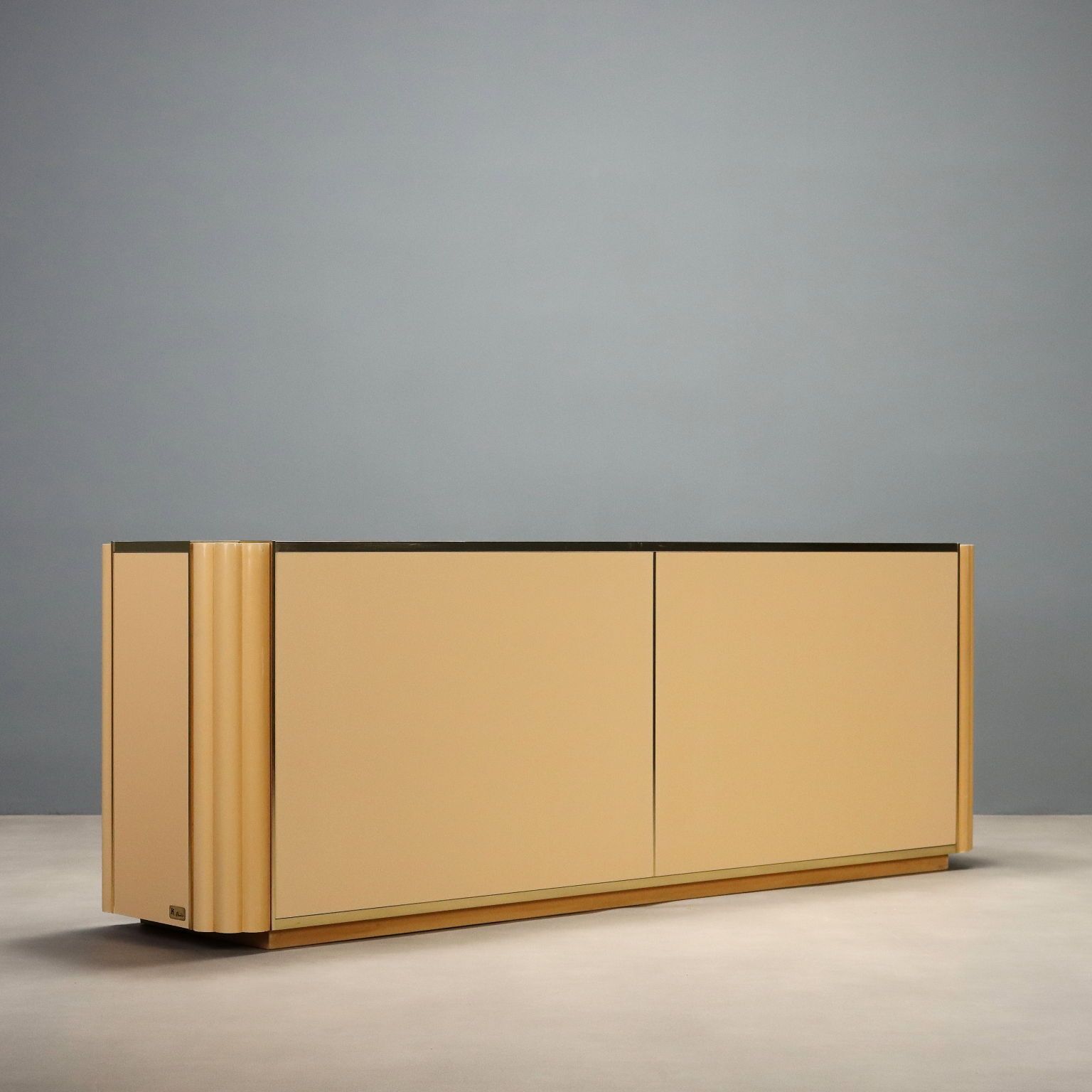 photo vinterior Vintage Sideboard Alain Delon For Mario Sabot Lacquered Wood 1970s