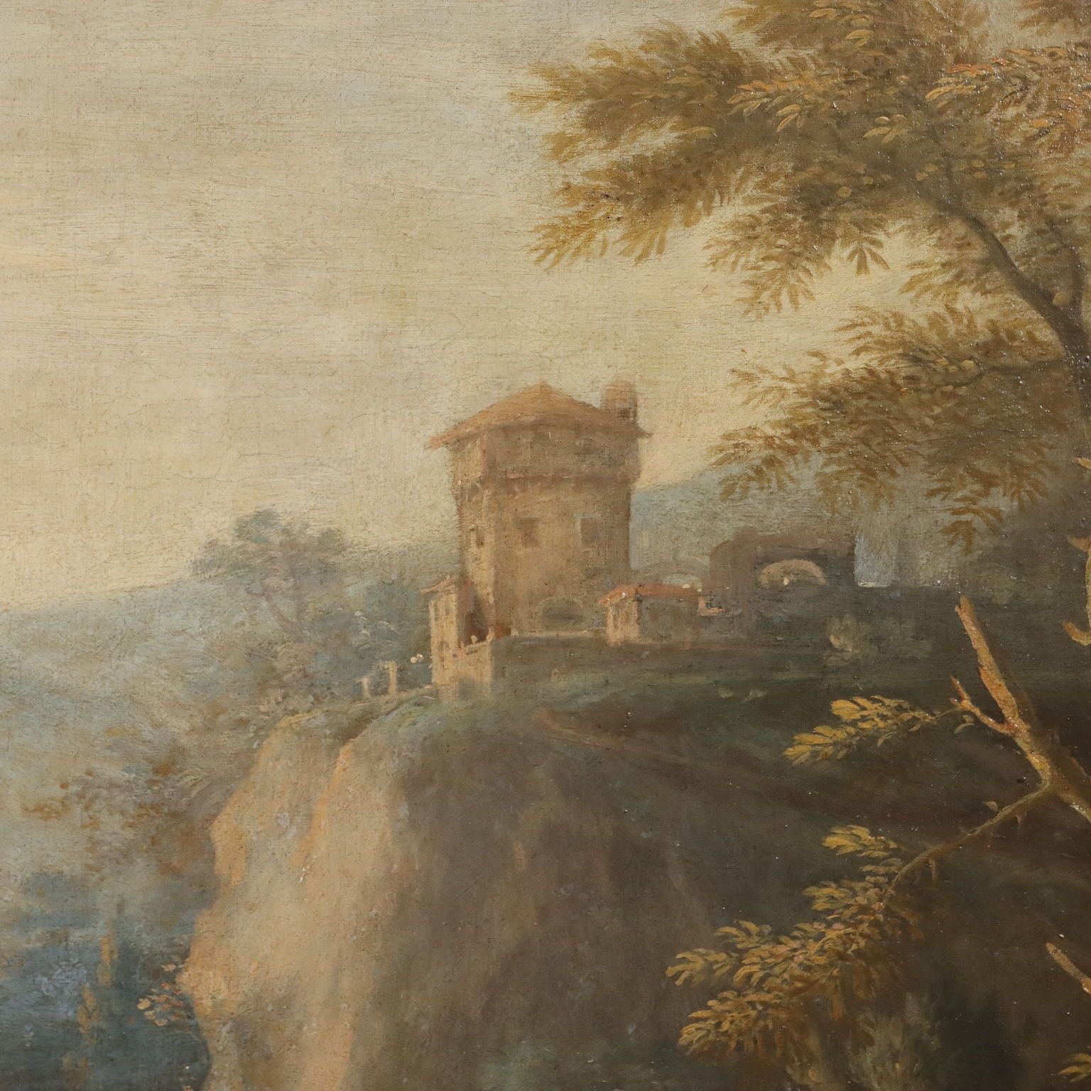 Antique Painting Venetian School Oil On Canvas Landscape XVIII Century photo buy