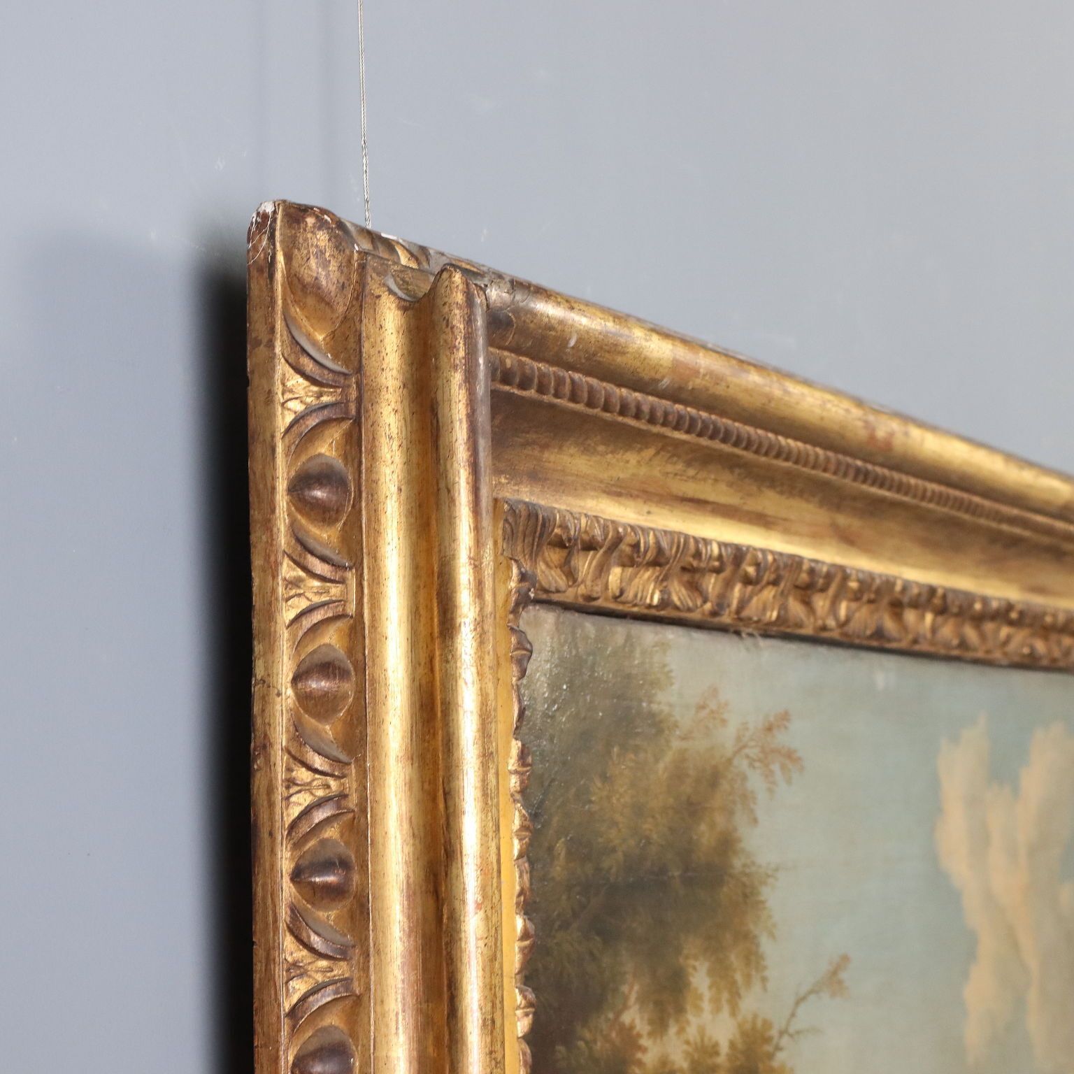 Art Antique Painting Venetian School Oil On Canvas Landscape XVIII Century photo