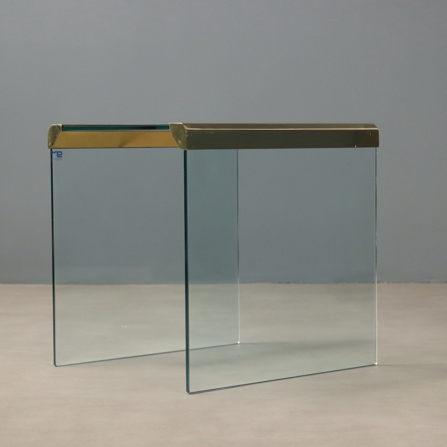 Table basse vintage Gallotti E Radice en verre, années 1960 photo vintage