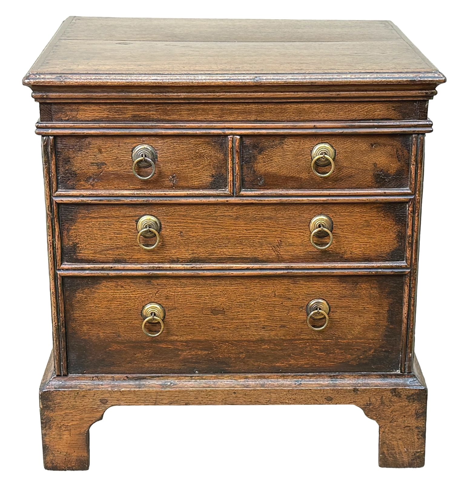 photo for sale Charmante zeldzame eikenhouten close stool in de vorm van een klein nachtkastje, 18e eeuw (Engeland, ca. 1720)