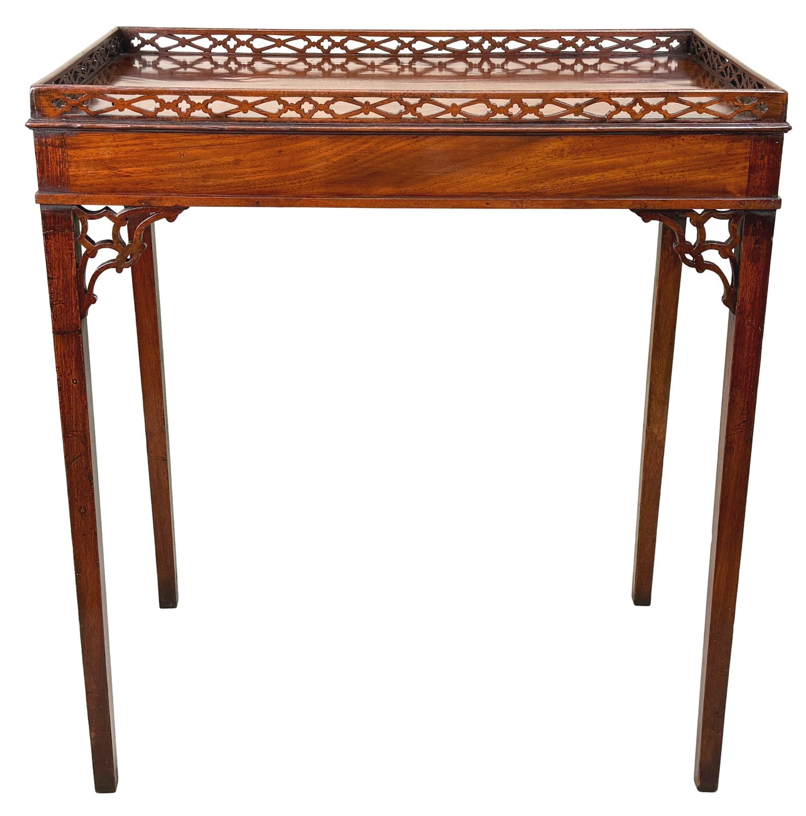 Georgian 18th Century Central Standing Mahogany Silver Table Chippendale Period (England, Circa 1760) photo vinterior