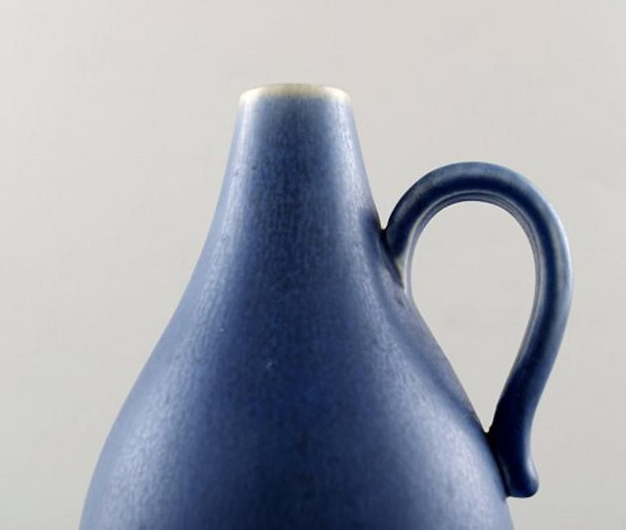 Rörstrand Pitcher In Ceramics, Beautiful Glaze In Shades Of Blue photo for sale