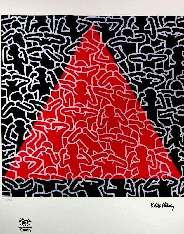 Lithographie en édition limitée Keith Haring, numérotée au crayon, années 1990. photo furniture