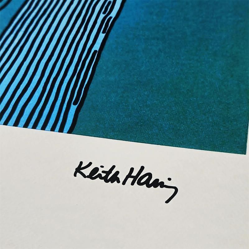 Keith Haring, gelimiteerde editie lithografie uit de jaren 1990, genummerd in potlood. photo for sale