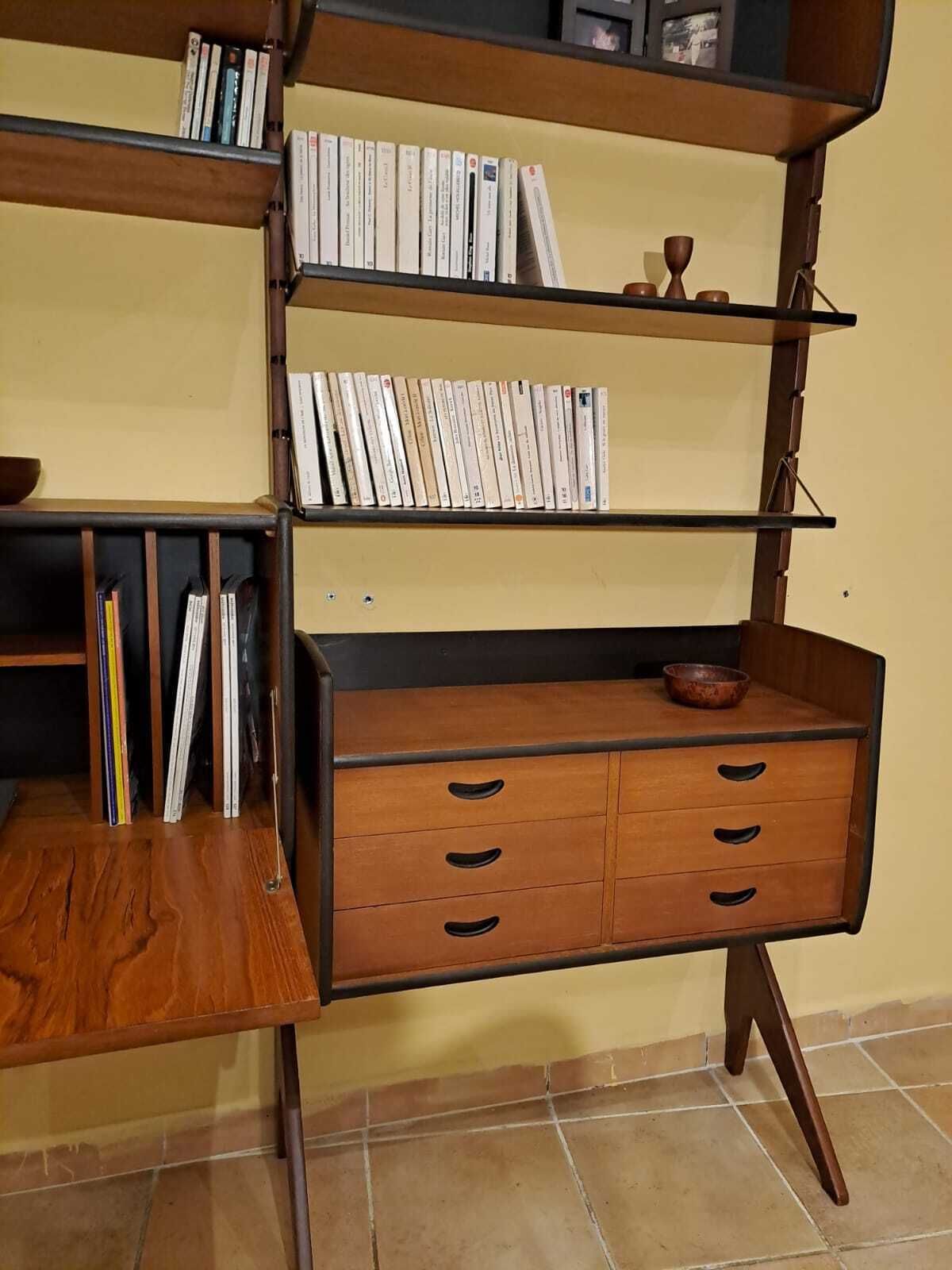 Bibliothèque sur pied Ergo avec secrétaire, scandinave mid-century, années 1960 photo buy